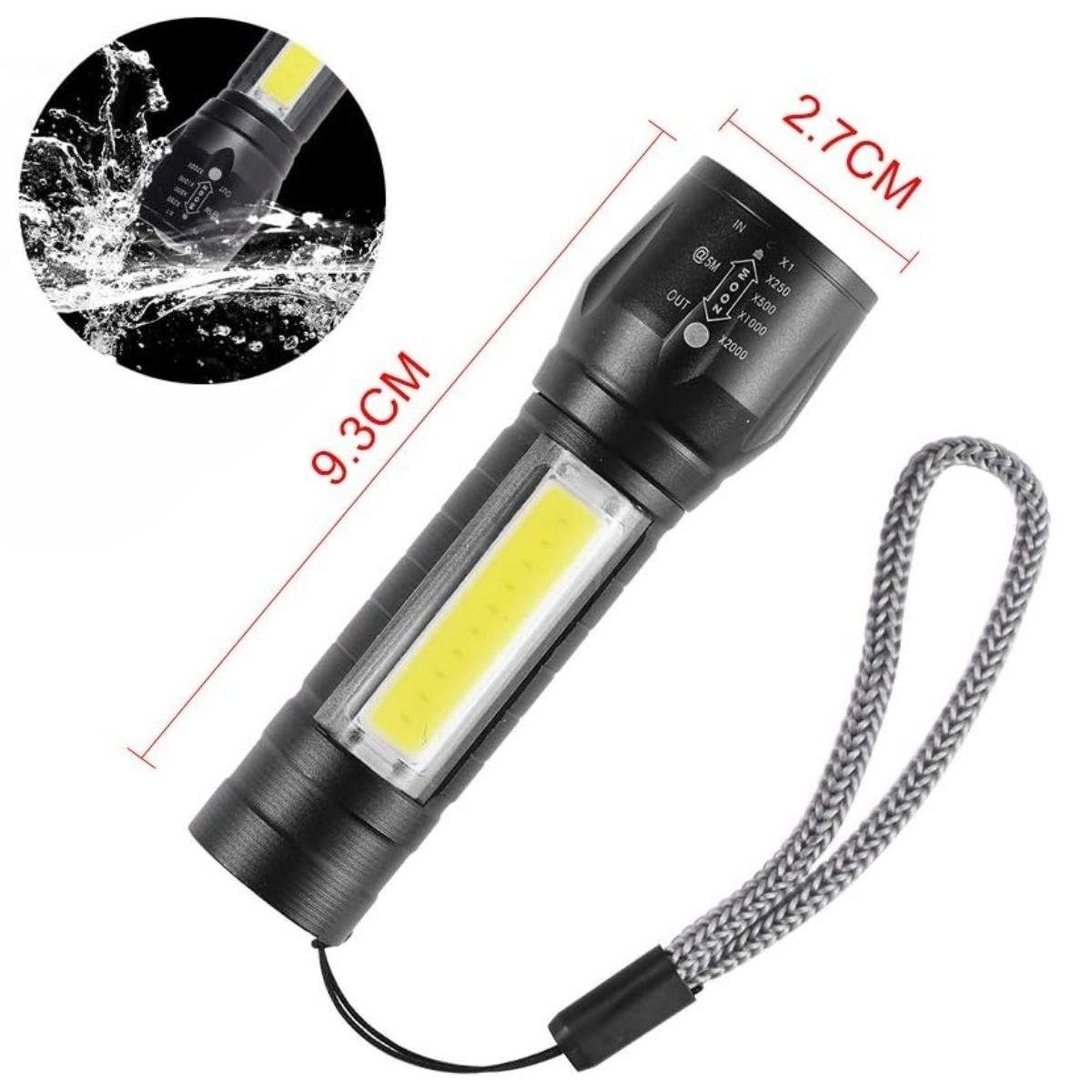 BUFFER® Kutulu Mini El Feneri – Taşınabilir LED Kamp ve Acil Durum El Lambası Plastik Gövde