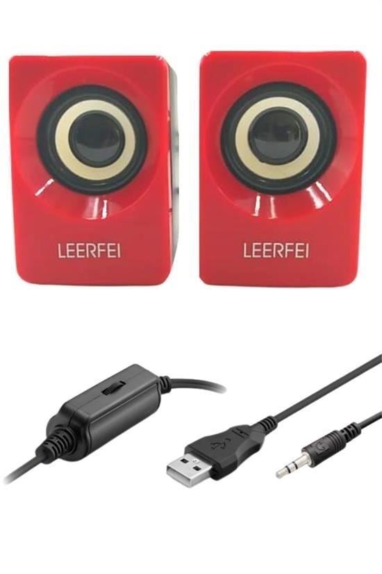 BUFFER® N62 1+1 Multimedia USB ve Jacklı Mini Hoparlör Yüksek Stereo Ses Sistemi
