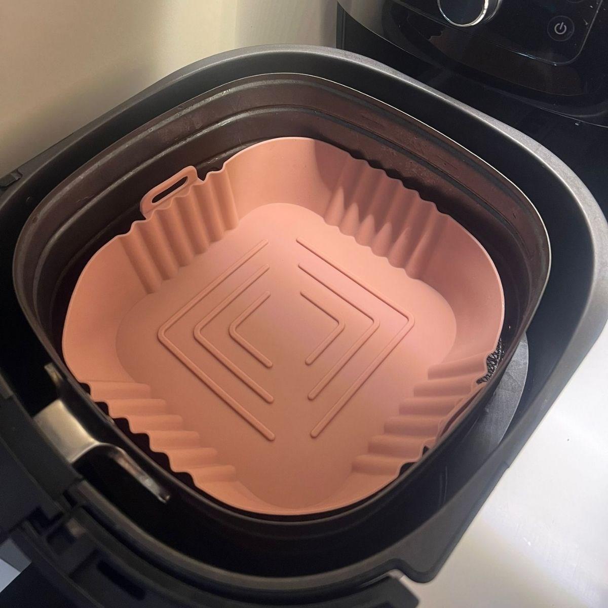 BUFFER® Renkli Isıya Dayanıklı Yıkanılabilir Silikon Fırın Ve Airfryer Kare Model Pişirme Matı 20 Cm