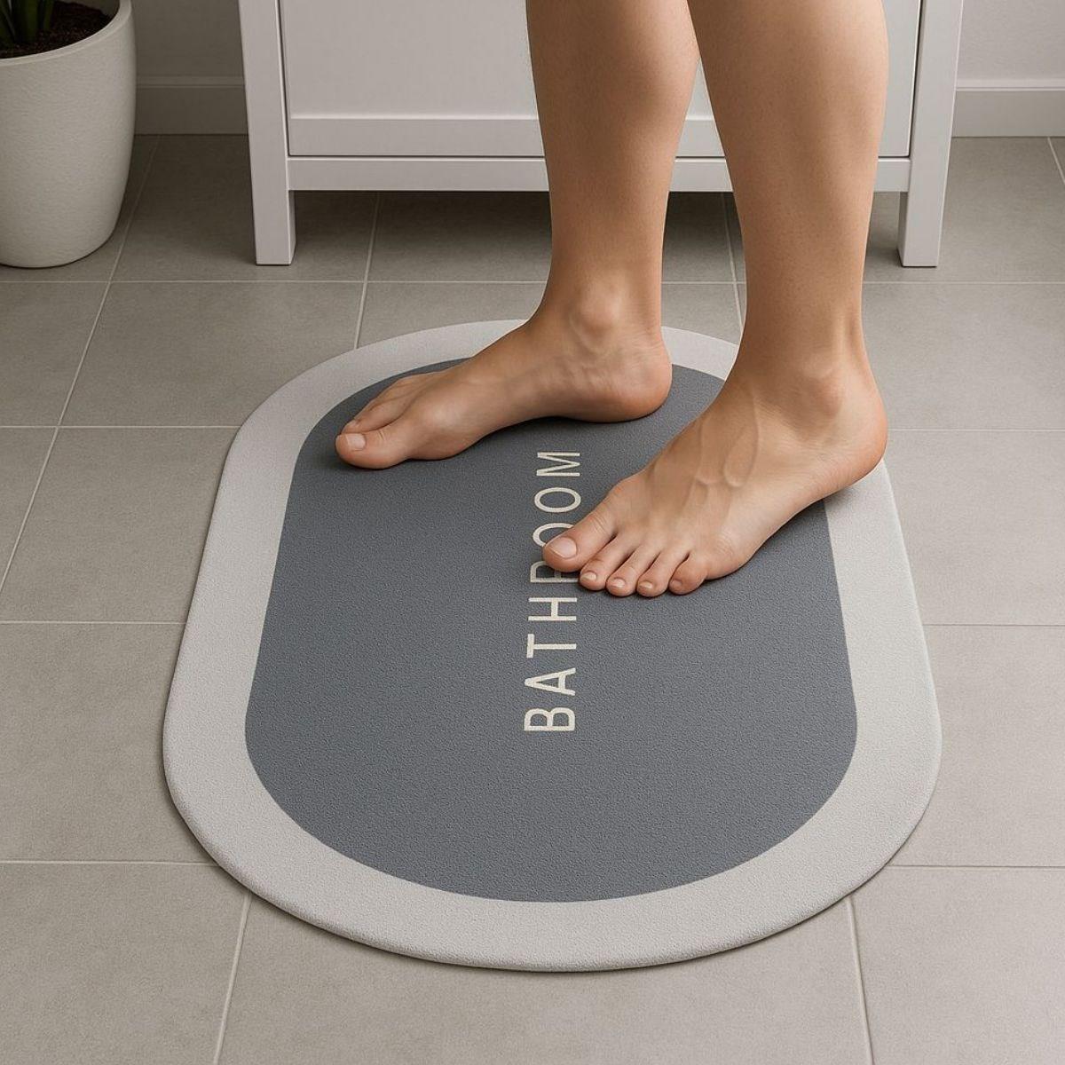 BUFFER® Sihirli Süper Su Emici Kaymaz Tabanlı Oval Paspas 40*60 cm