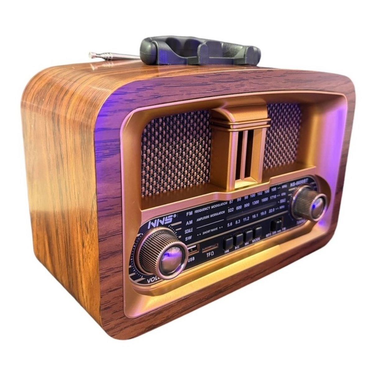 BUFFER® Taşınabilir Klasik AM/FM/SW  Retro Ev Radyo USB ile Şarj Olabilen Retro Radyo