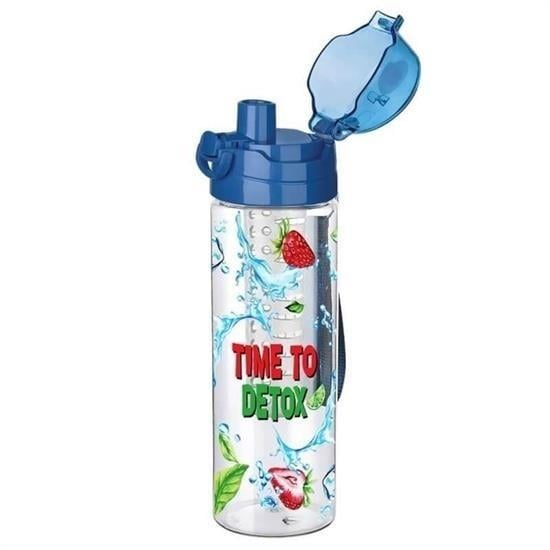 BUFFER® Tutma Saplı Kilitli Kendiliğinden Süzgeçli Kolay Taşınabilir Detoks Sporcu Diyet Matarası