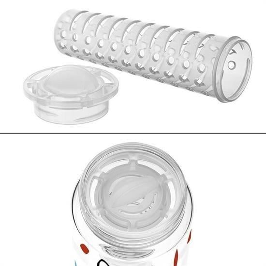 BUFFER® Tutma Saplı Kilitli Kendiliğinden Süzgeçli Kolay Taşınabilir Detoks Sporcu Diyet Matarası