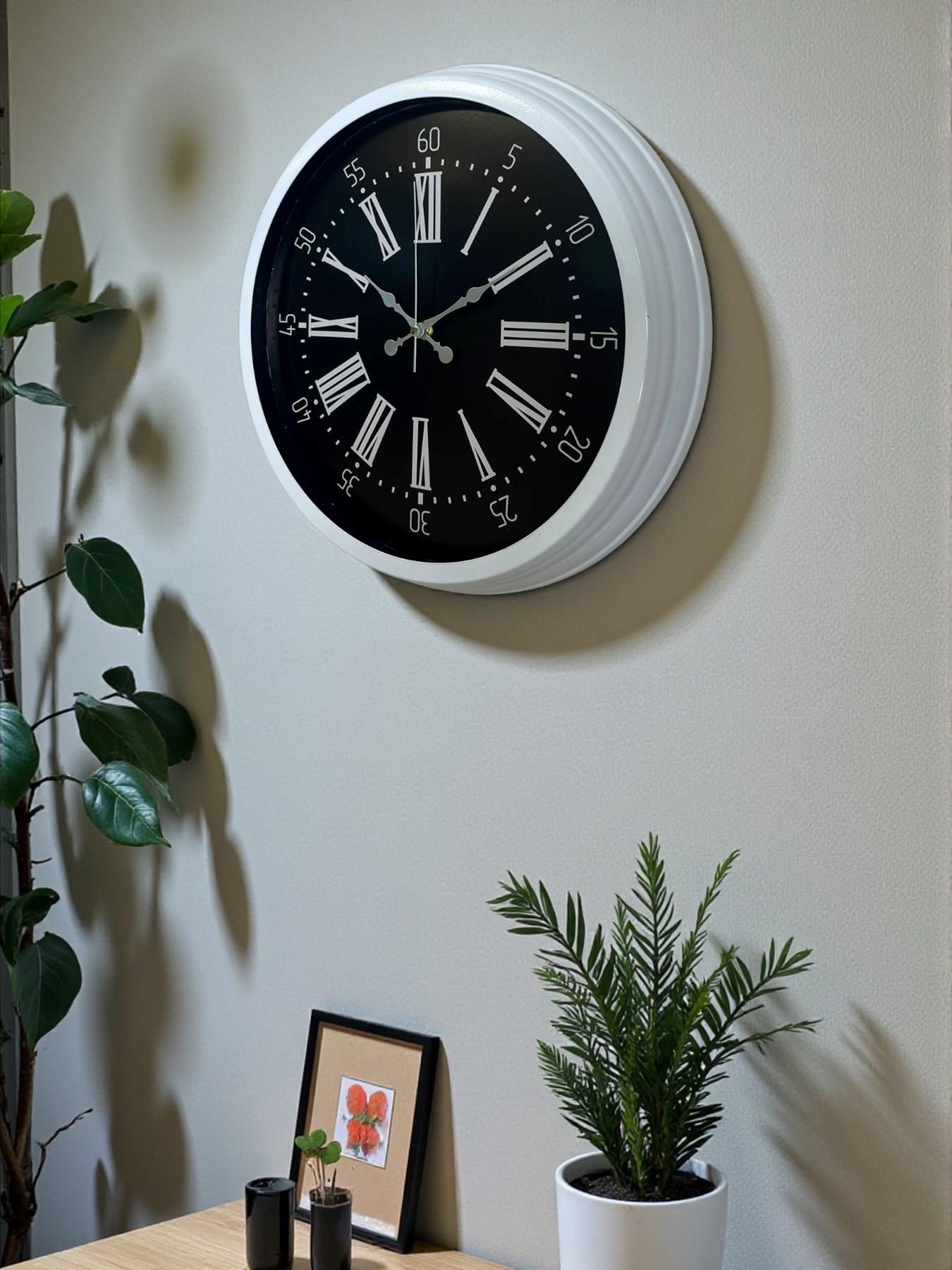 Elegance White 40 Cm Metal Duvar Saati