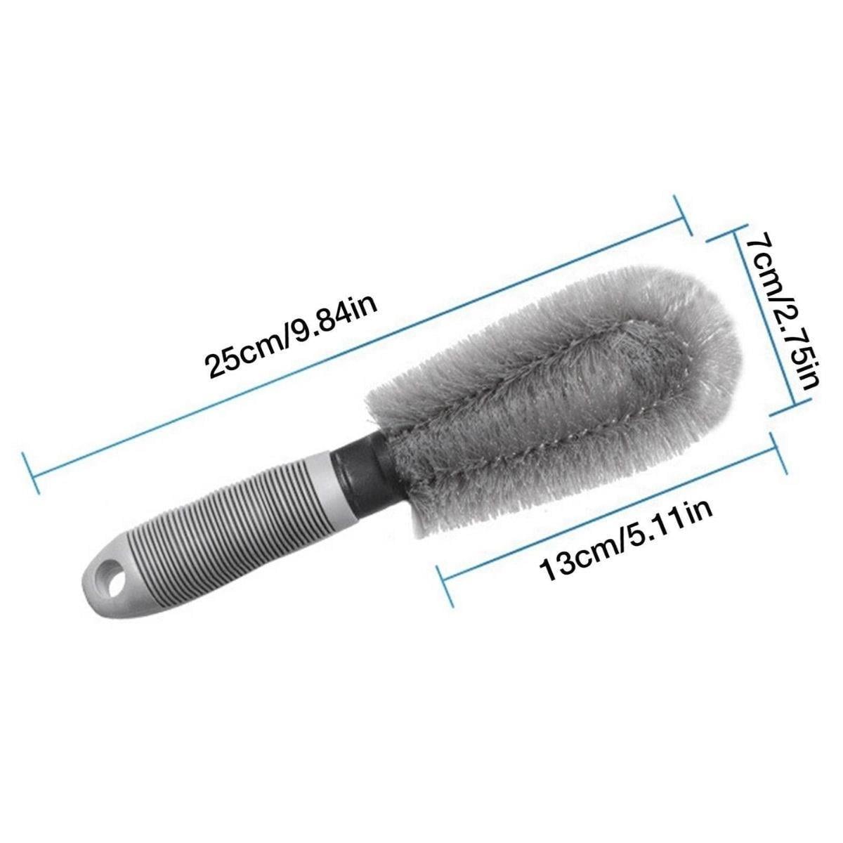 Gri Oto Jant Temizleme Fırçası – Ergonomik Saplı, Lastik ve Jant Detay Temizliği İçin Güçlü Kıllı Fırça