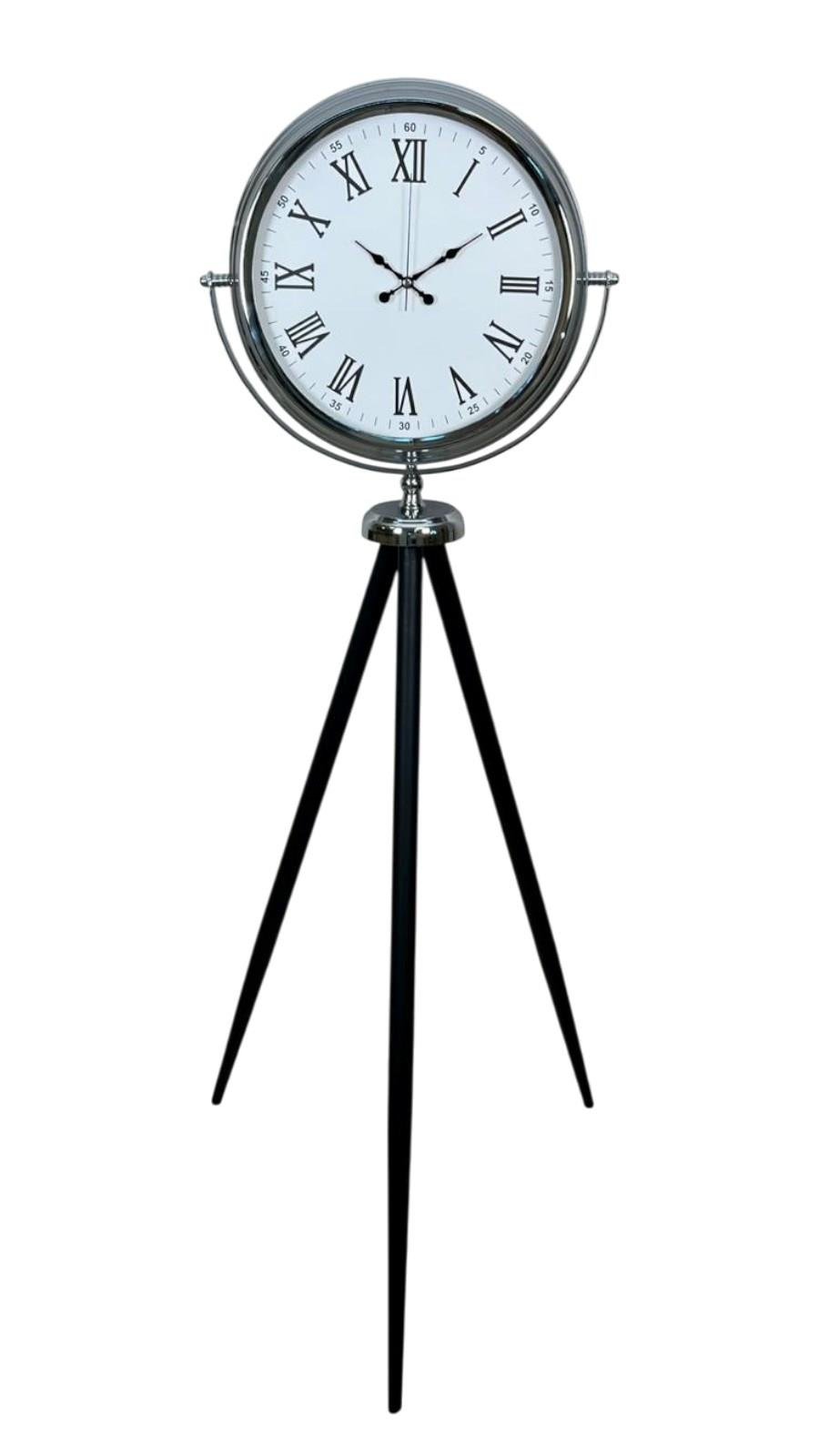 Krom Asalet Tripod Ayaklı Saat