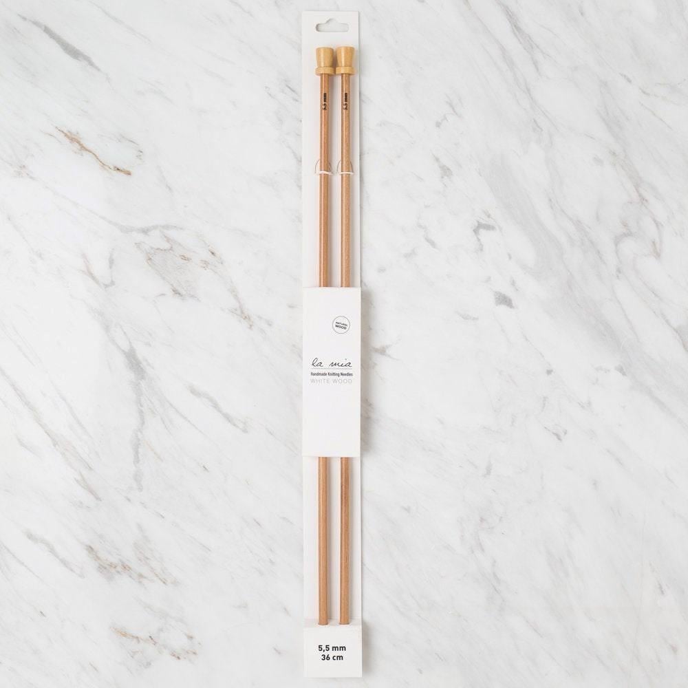 La Mia Whitewood 5.5 mm 36 cm Ahşap Örgü Şişi