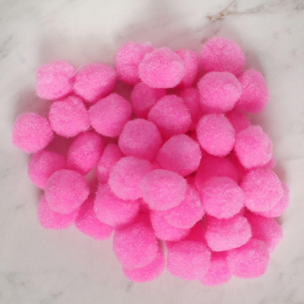 LOREN CRAFTS 2 CM 100 ADET PEMBE PONPON