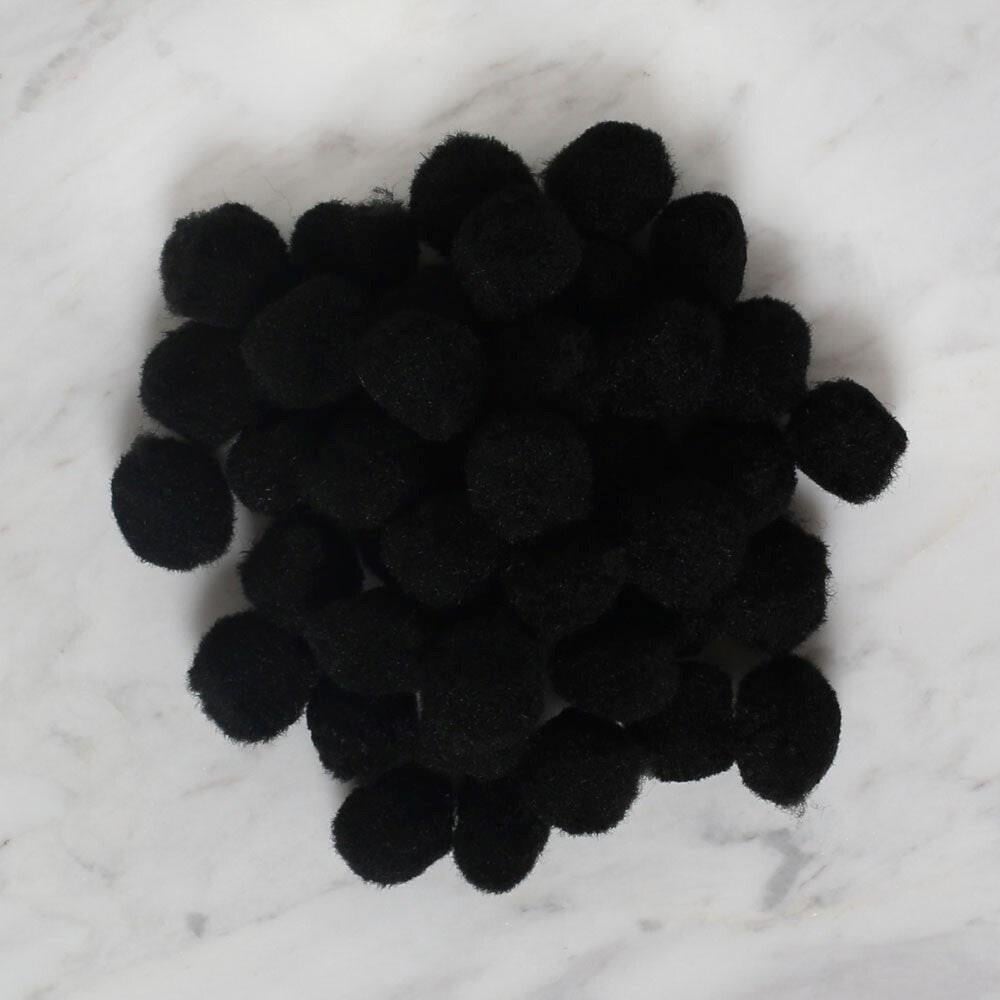 LOREN CRAFTS 2 CM 100 ADET SİYAH PONPON