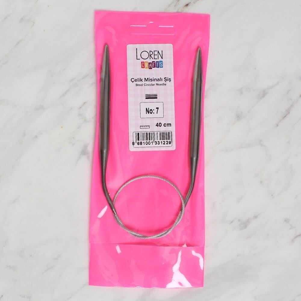 LOREN CRAFTS 7 MM ÇELİK MİSİNALI ŞİŞ  40 CM