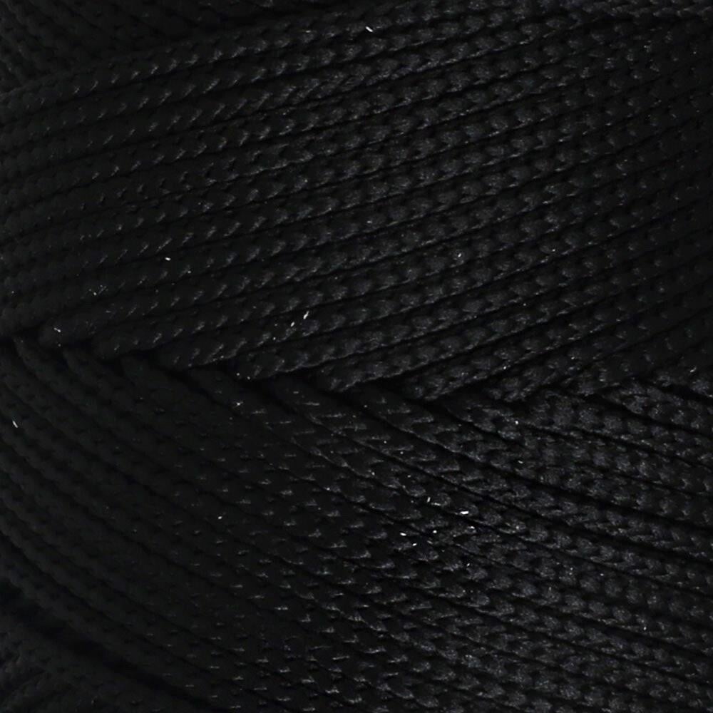 Loren Polyester Soft Macrame Siyah El Örgü İpi - LM040 - 34445