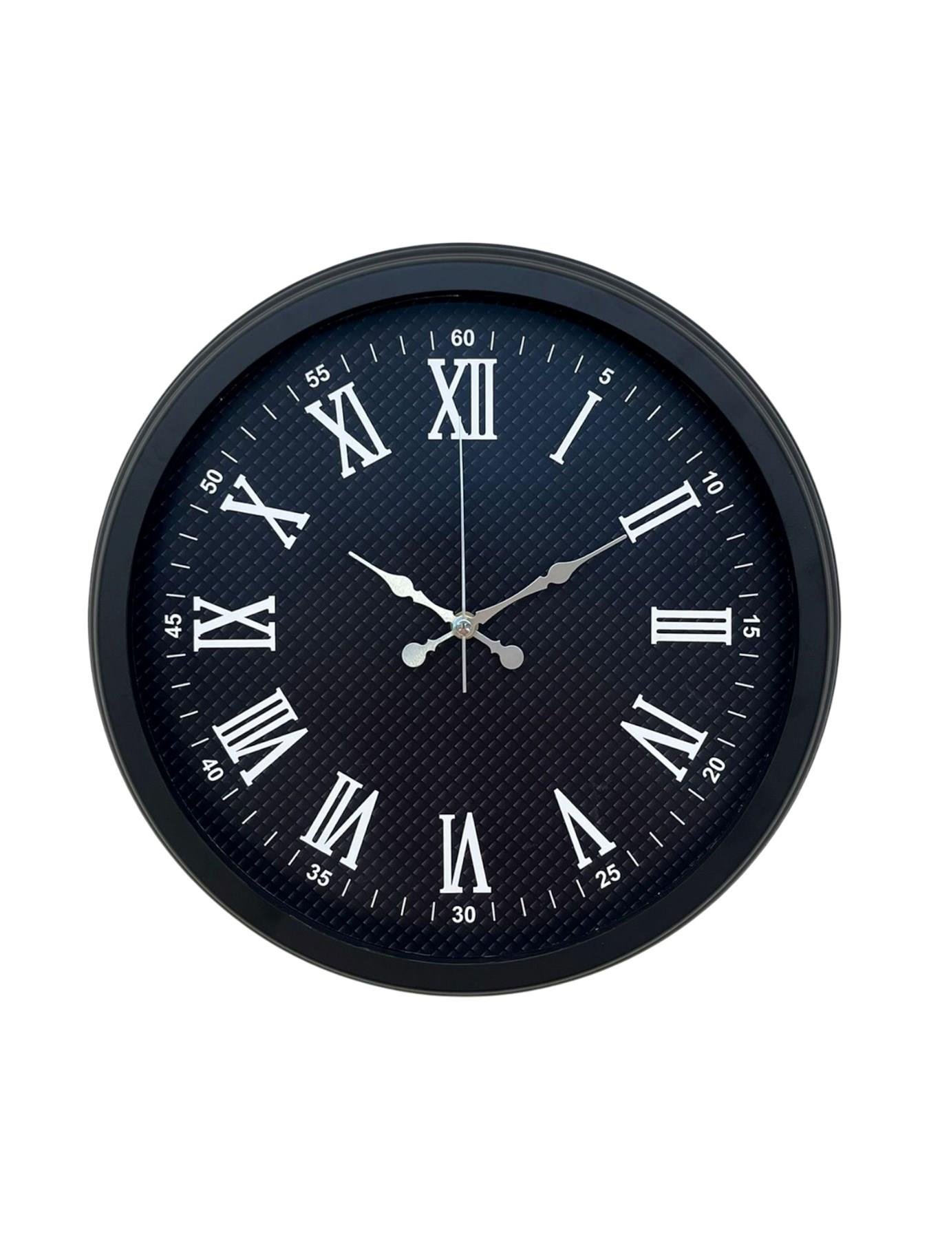 Luxury Black 40 Cm Metal Duvar Saati