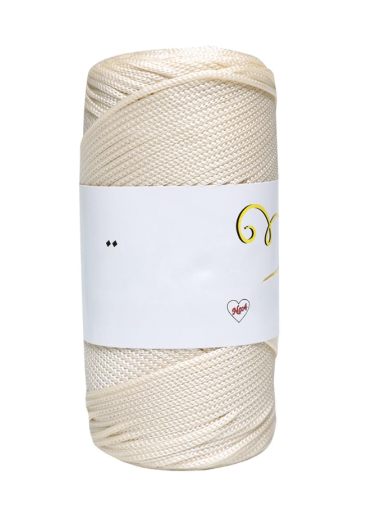 Makrome İpi 3mm Polyester  Krem