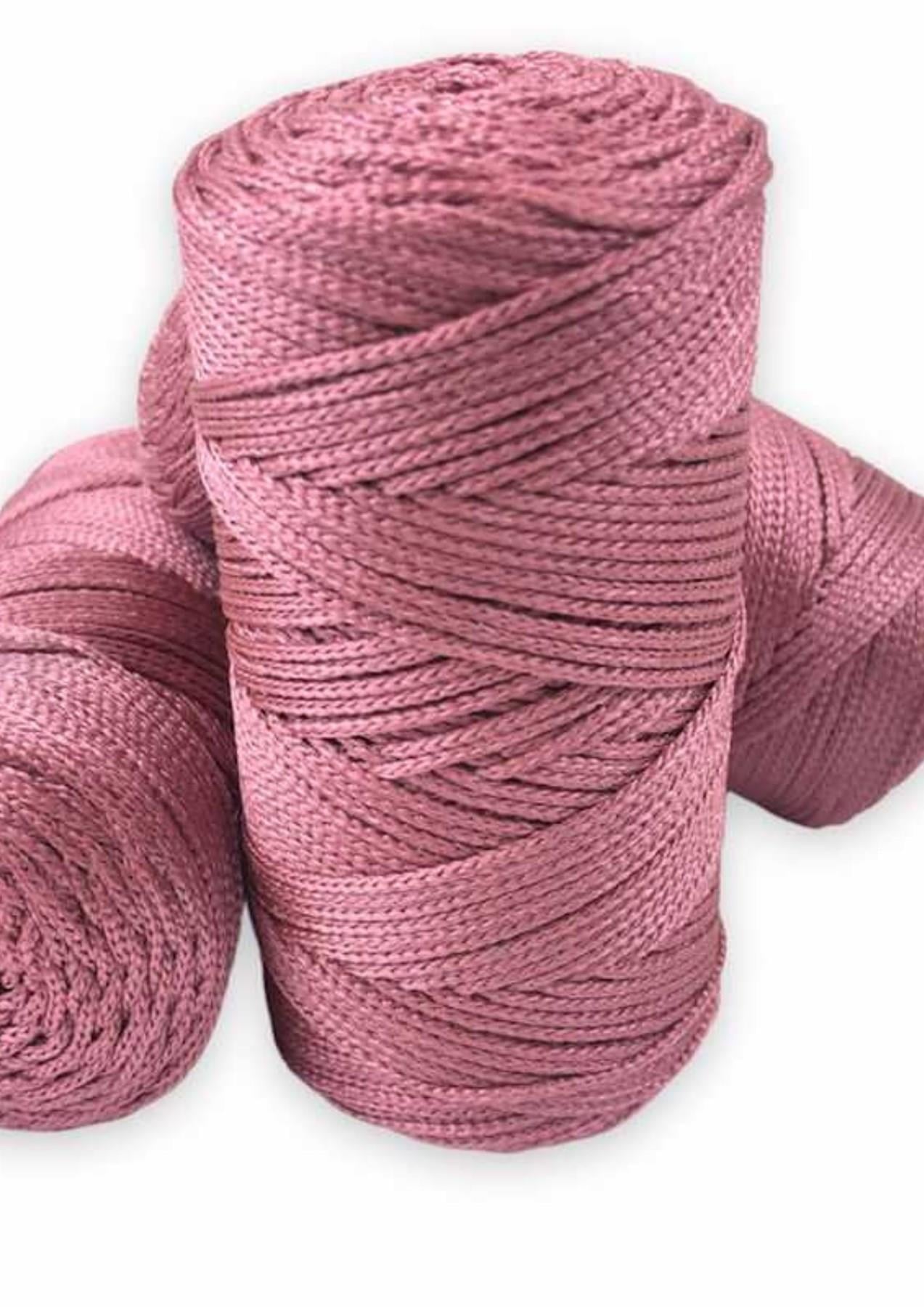 Makrome İpi 3mm Polyester Gül Kurusu