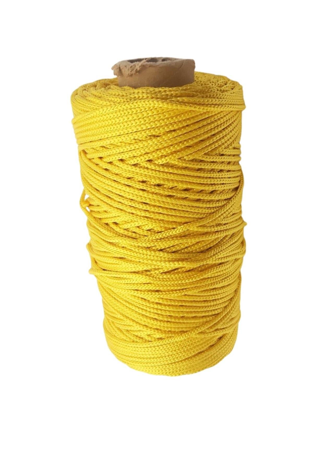 Makrome İpi 3mm Polyester Koyu Sarı
