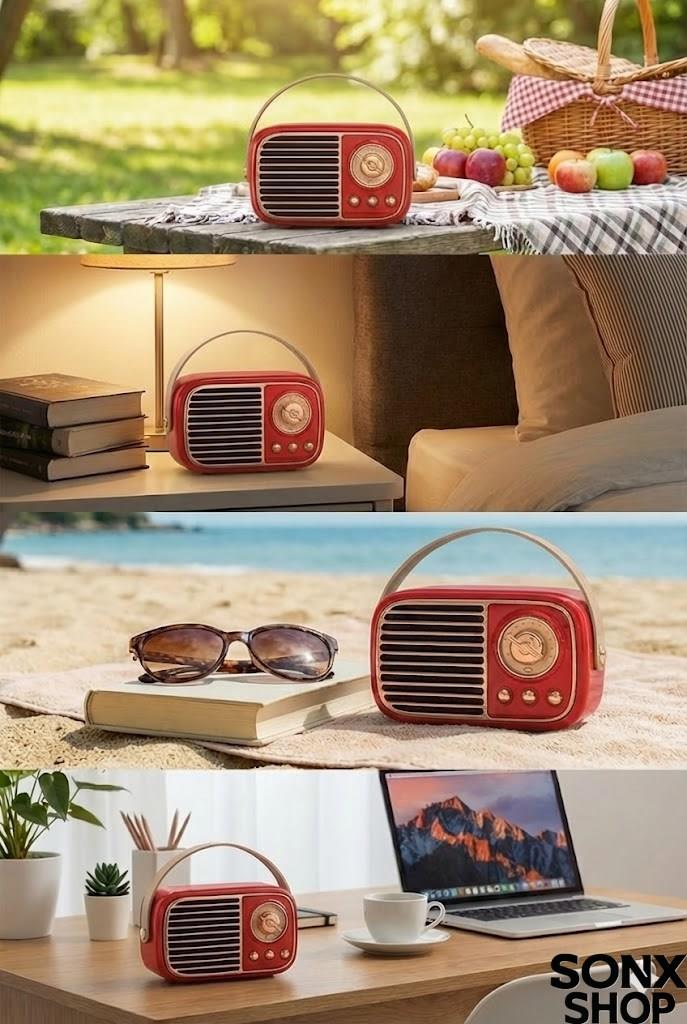 Nostaljik Retro Bluetooth Hoparlör