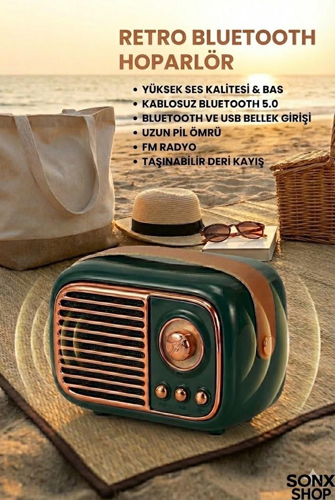 Nostaljik Retro Bluetooth Hoparlör