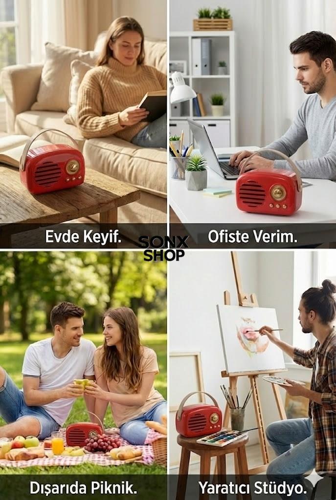 Nostaljik Retro Bluetooth Hoparlör