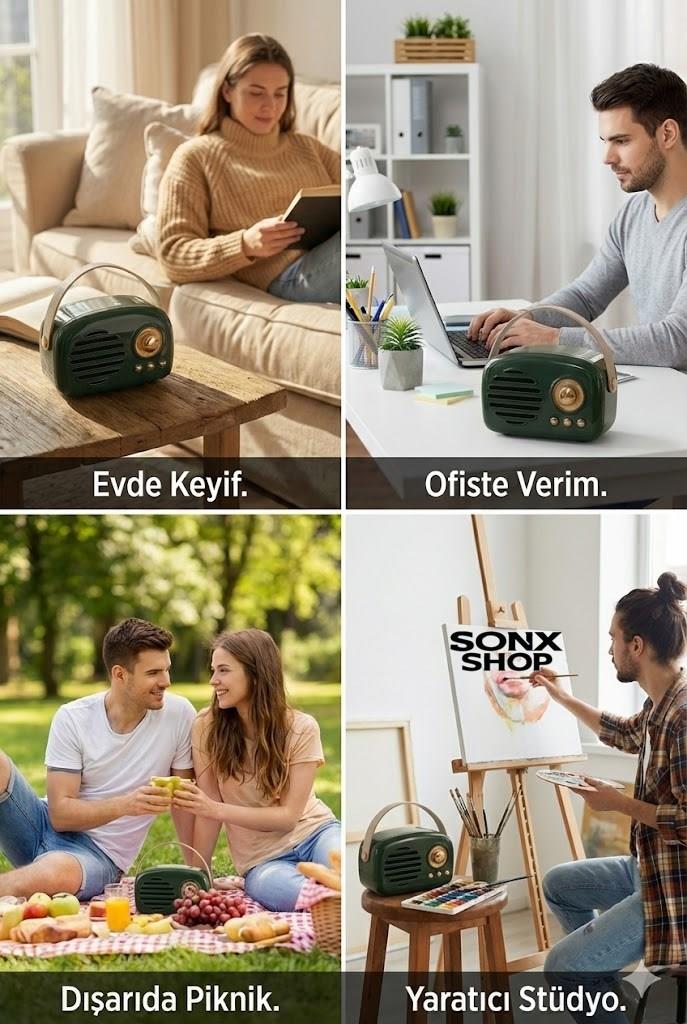 Nostaljik Retro Bluetooth Hoparlör