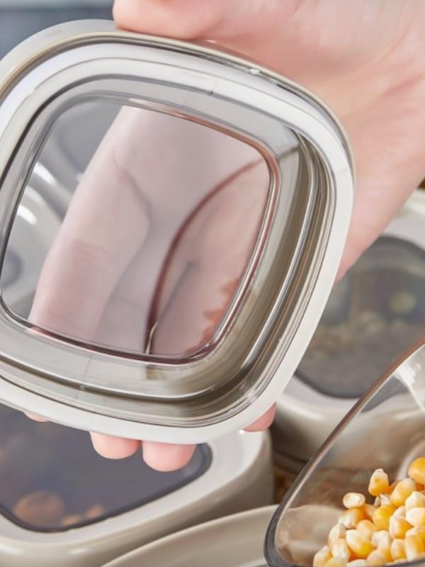 Orta Boy Hava Kilitli Saklama Kabı 1 Lt – Siyah Kapak