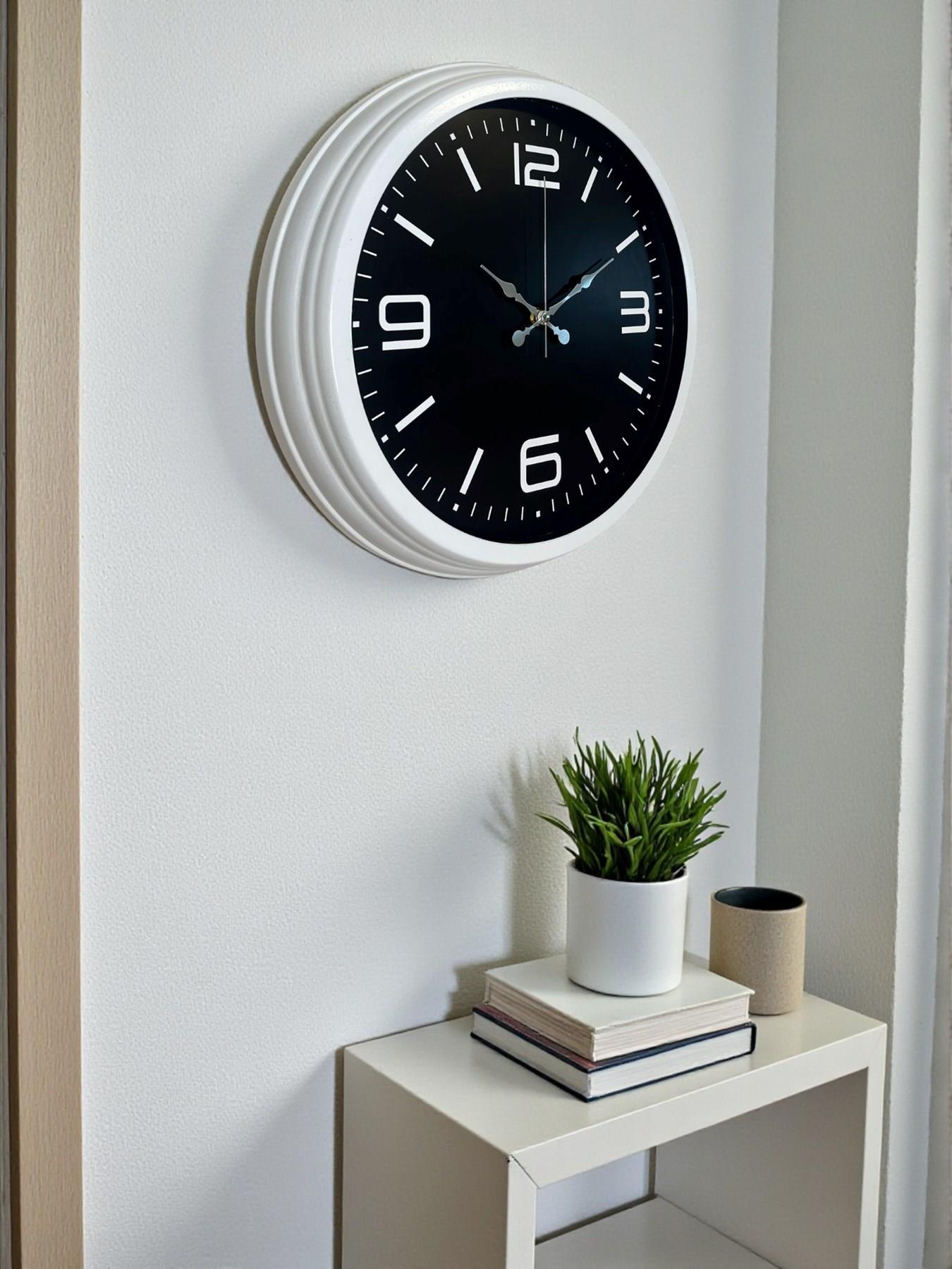 Prime White 40  Cm Metal Modern Duvar Saati