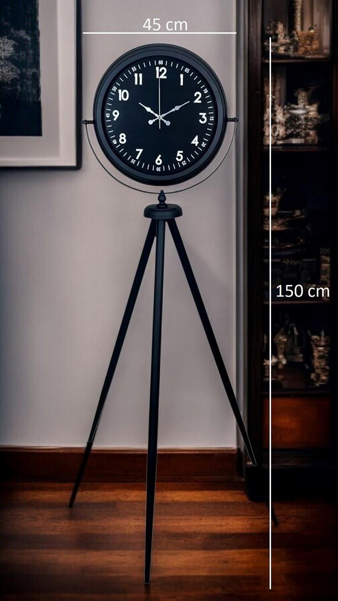 Royal Black Tripod Ayaklı Modern Tasarım Saat