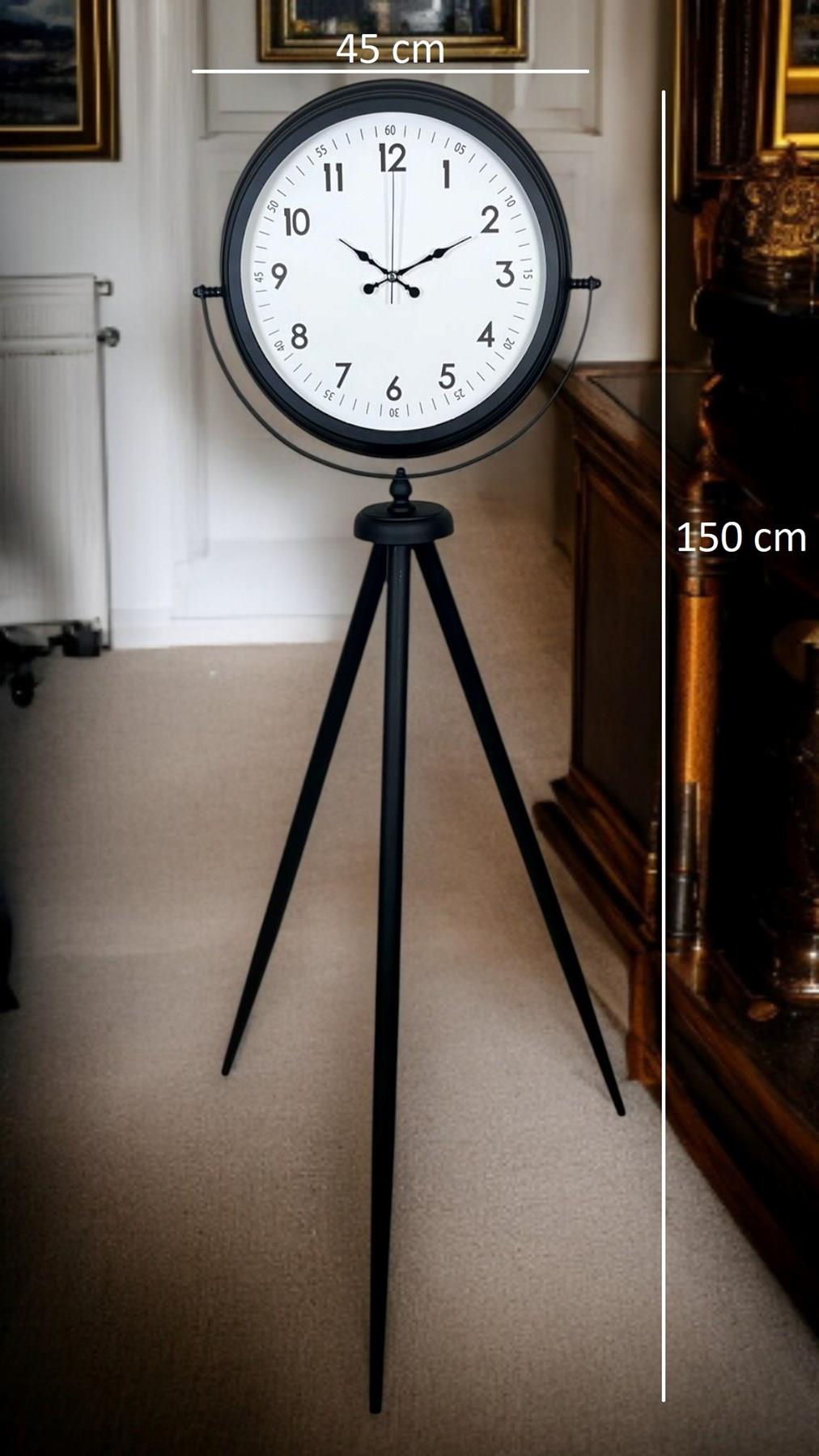 Siyah Standart Tripod Ayaklı Saat