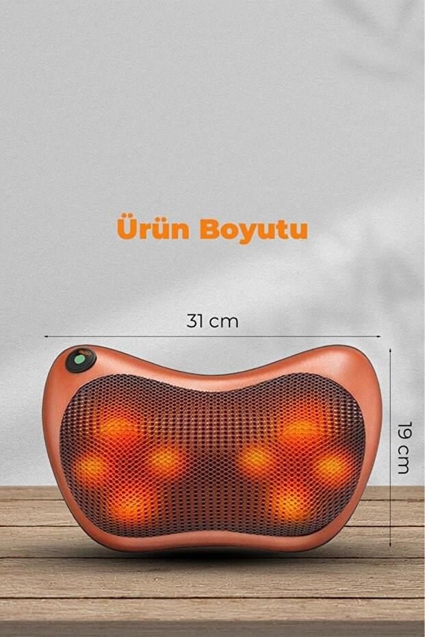 sonx Boyun Yoğurmalı Ve Isıtmalı Çok Fonksiyonlu Masaj Yastığı-8 Toplu Sırt, Bel, Bacak Masaj Aleti