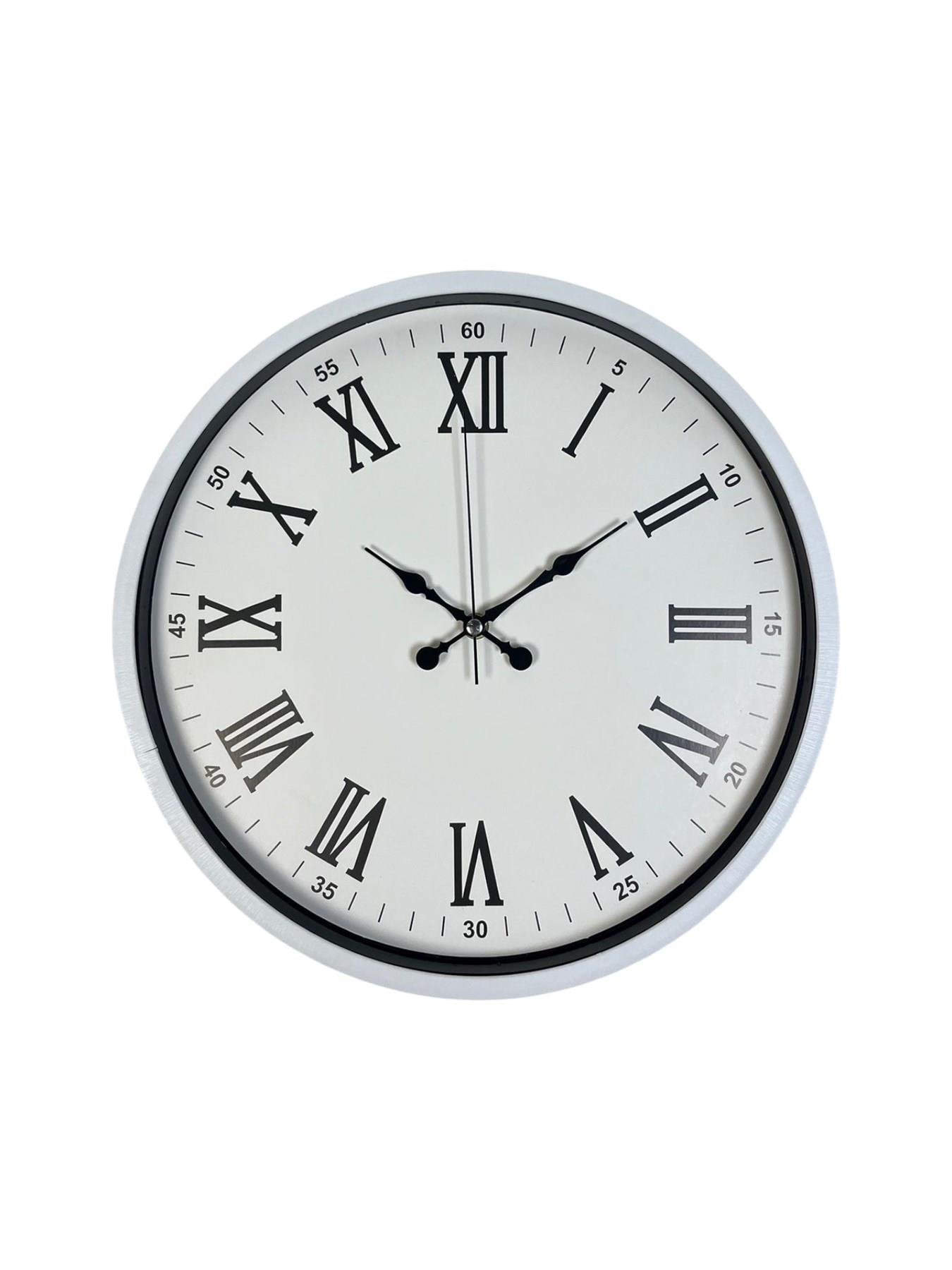 Zentime 36 Cm Beyaz Dekoratif Duvar Saati
