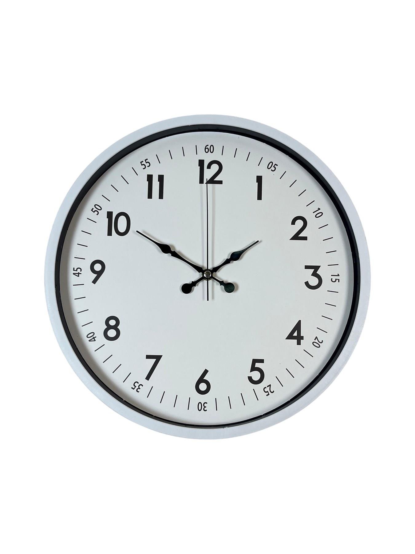 Zentime 36 Cm Beyaz Dekoratif Duvar Saati