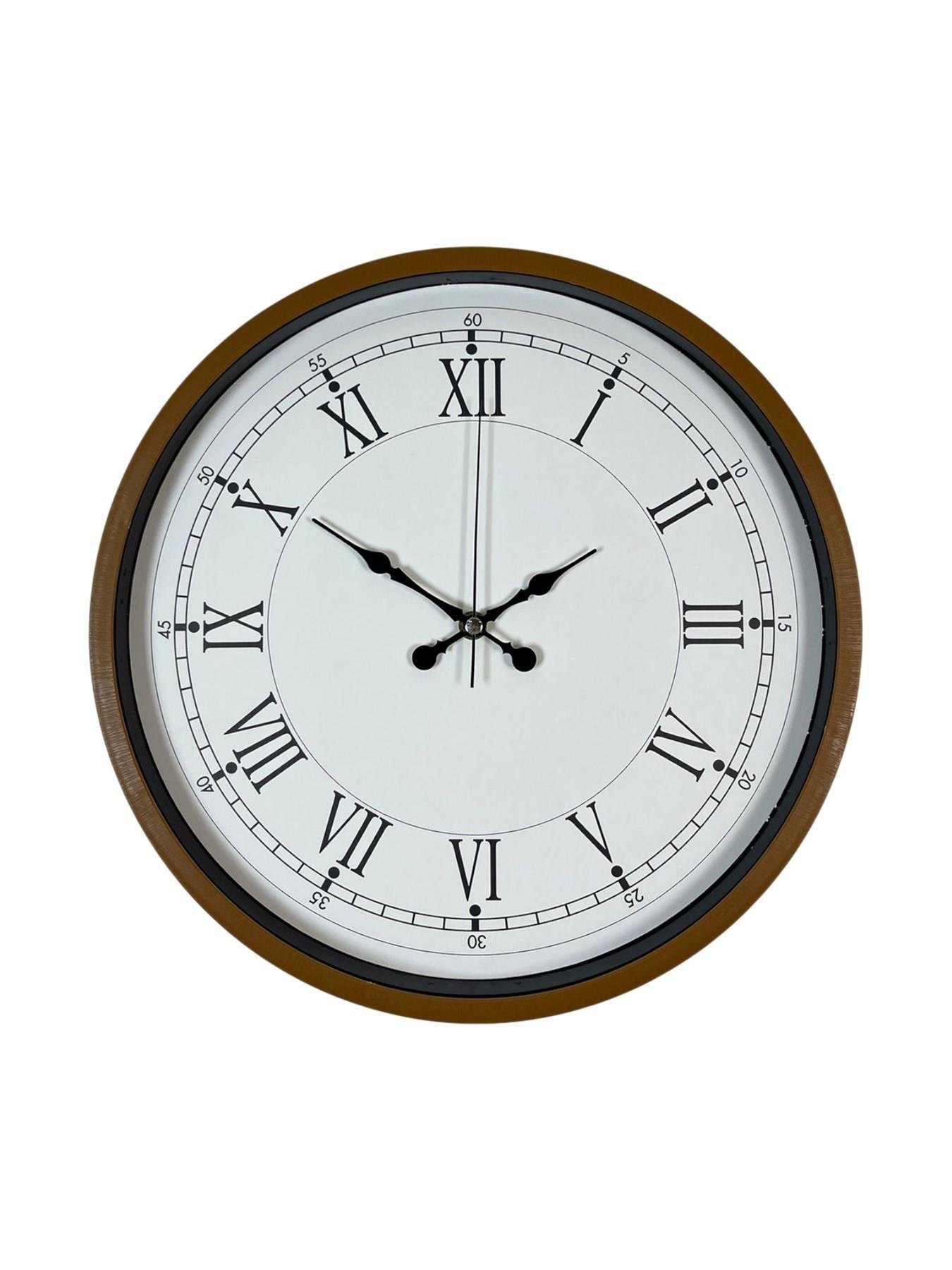 Zentime 36 Cm Kahverengi Dekoratif Duvar Saati