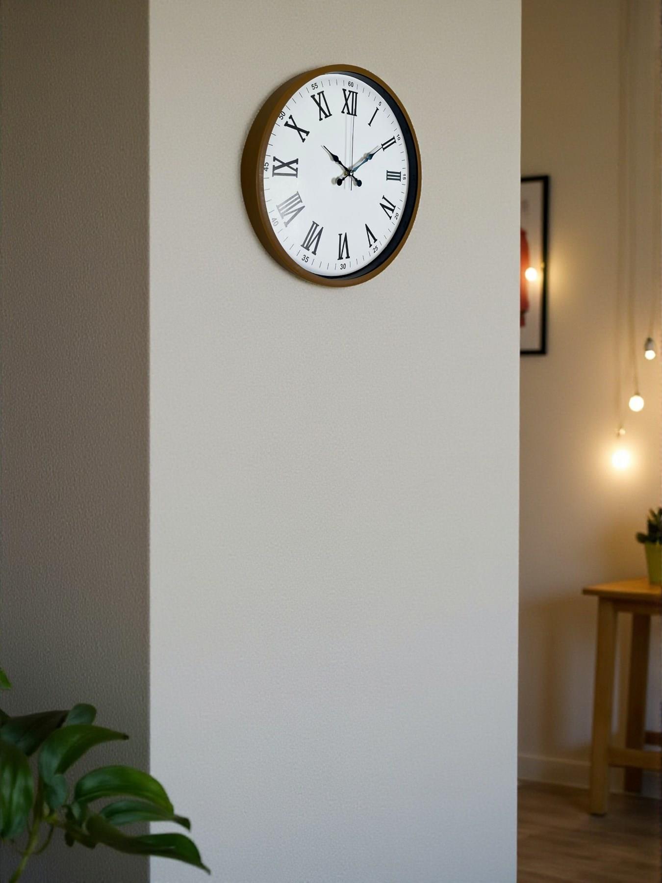 Zentime 36 Cm Kahverengi Dekoratif Duvar Saati