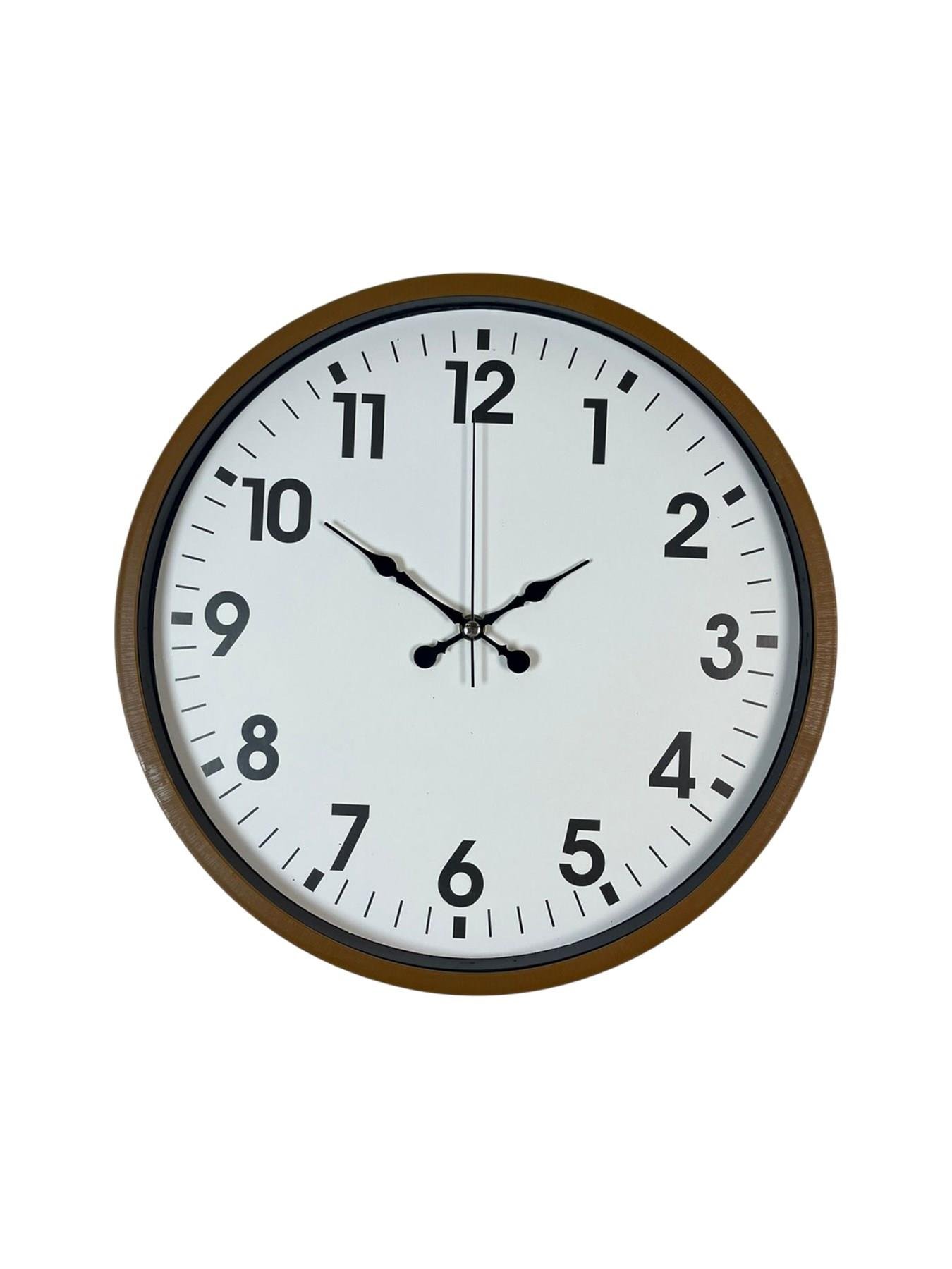 Zentime 36 Cm Kahverengi Dekoratif Duvar Saati