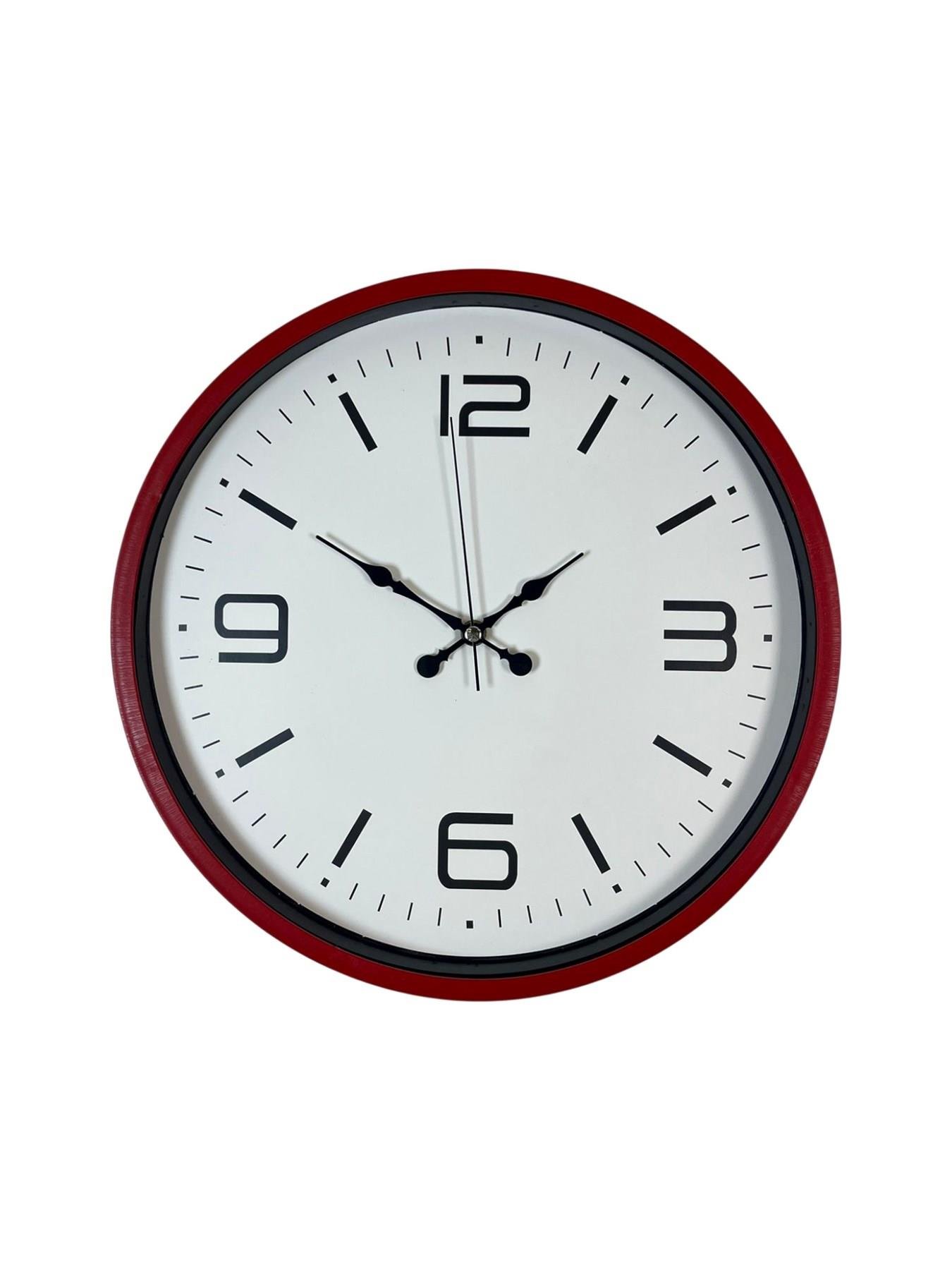 Zentime 36 Cm Kırmızı Dekoratif Duvar Saati