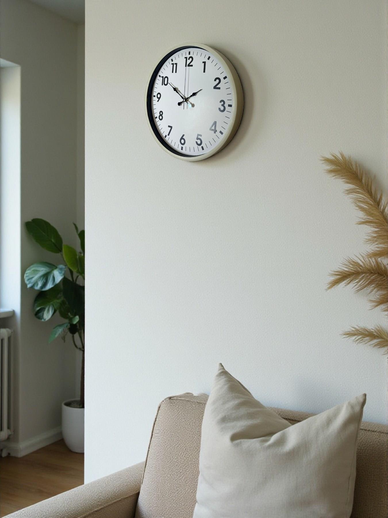 Zentime 36 Cm Krem Dekoratif Duvar Saati