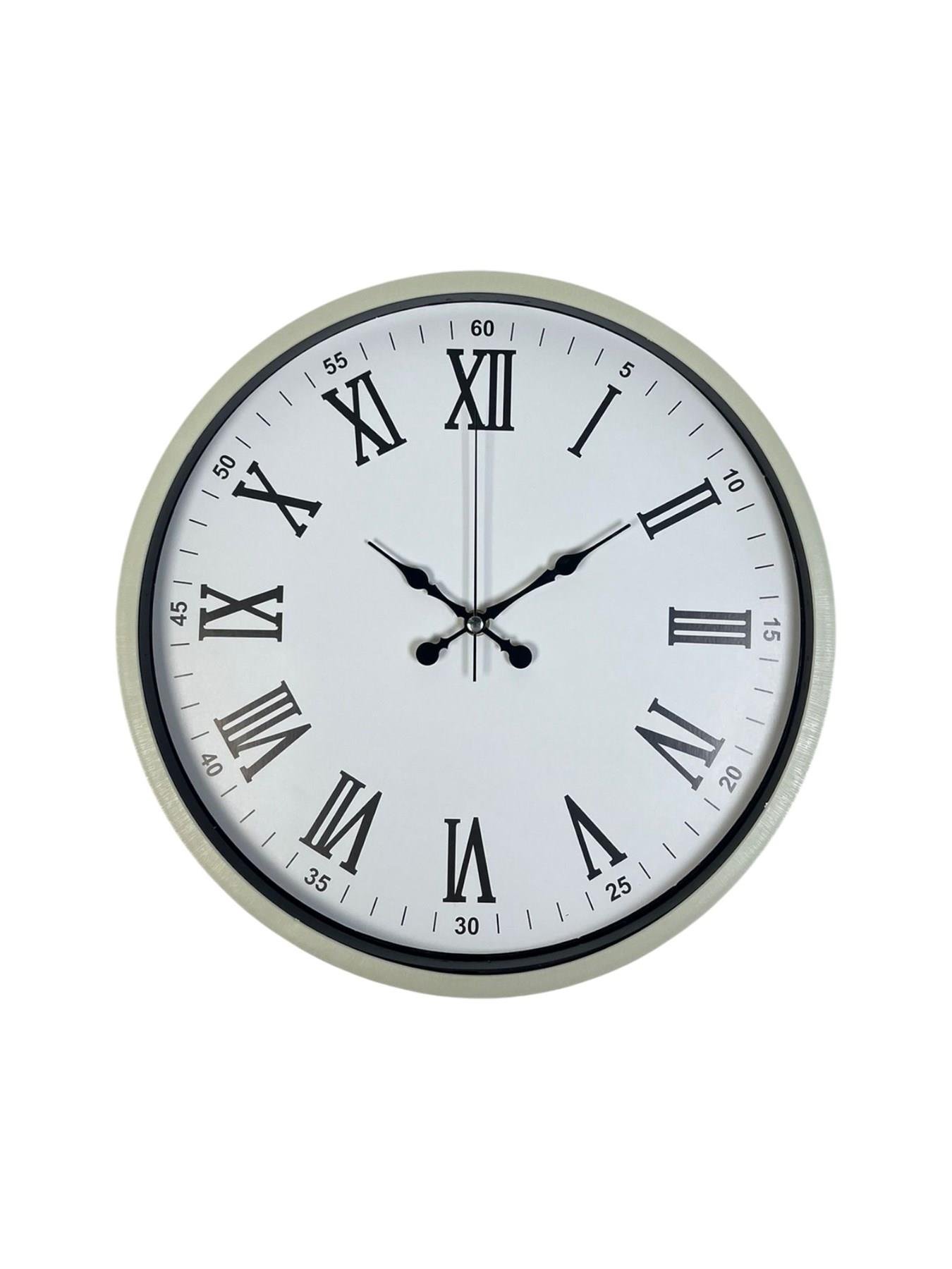 Zentime 36 Cm Krem Dekoratif Duvar Saati