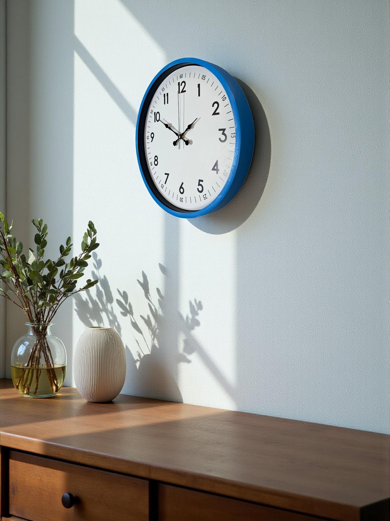 Zentime 36 Cm Mavi Dekoratif Duvar Saati