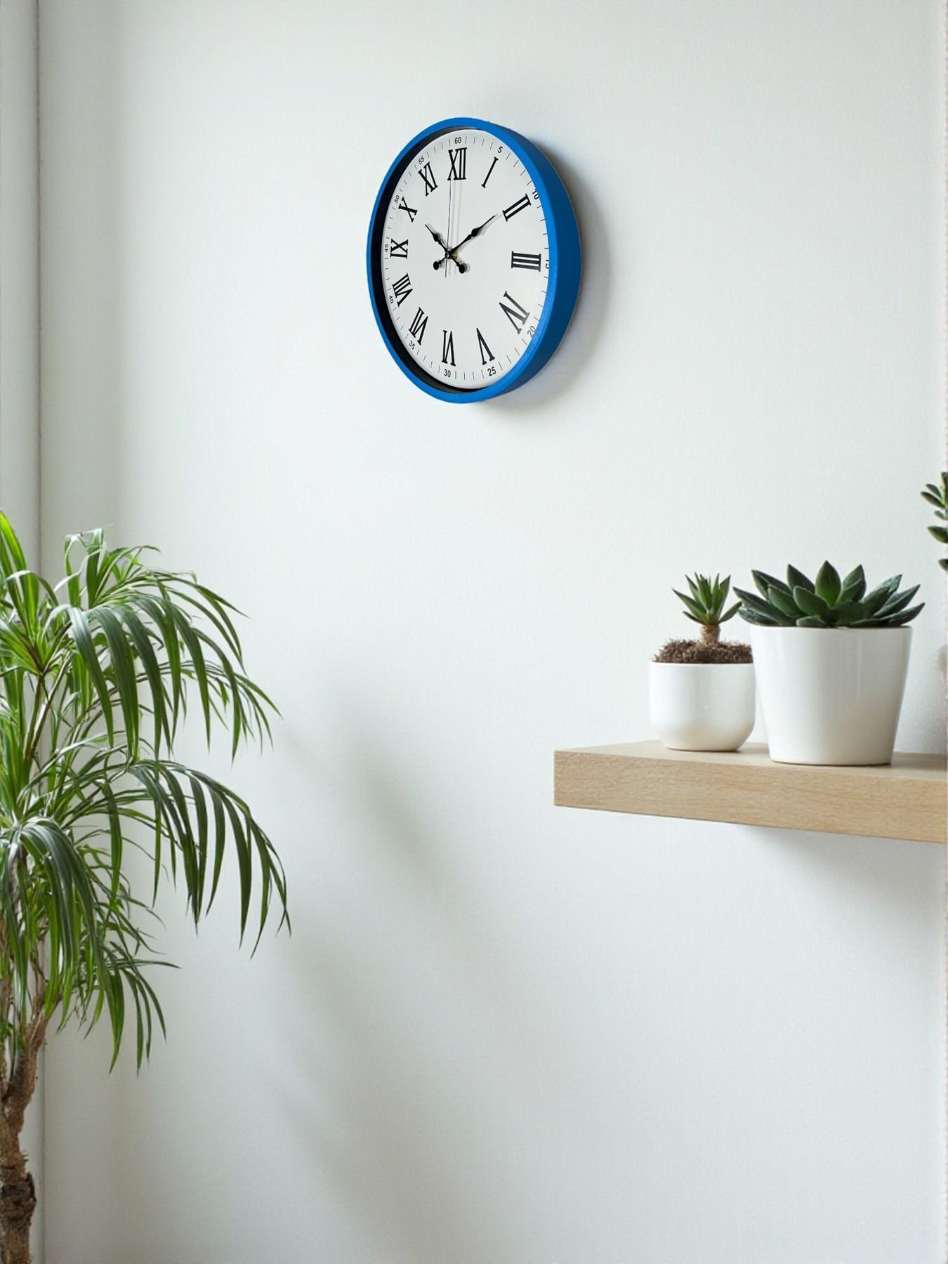 Zentime 36 Cm Mavi Dekoratif Duvar Saati