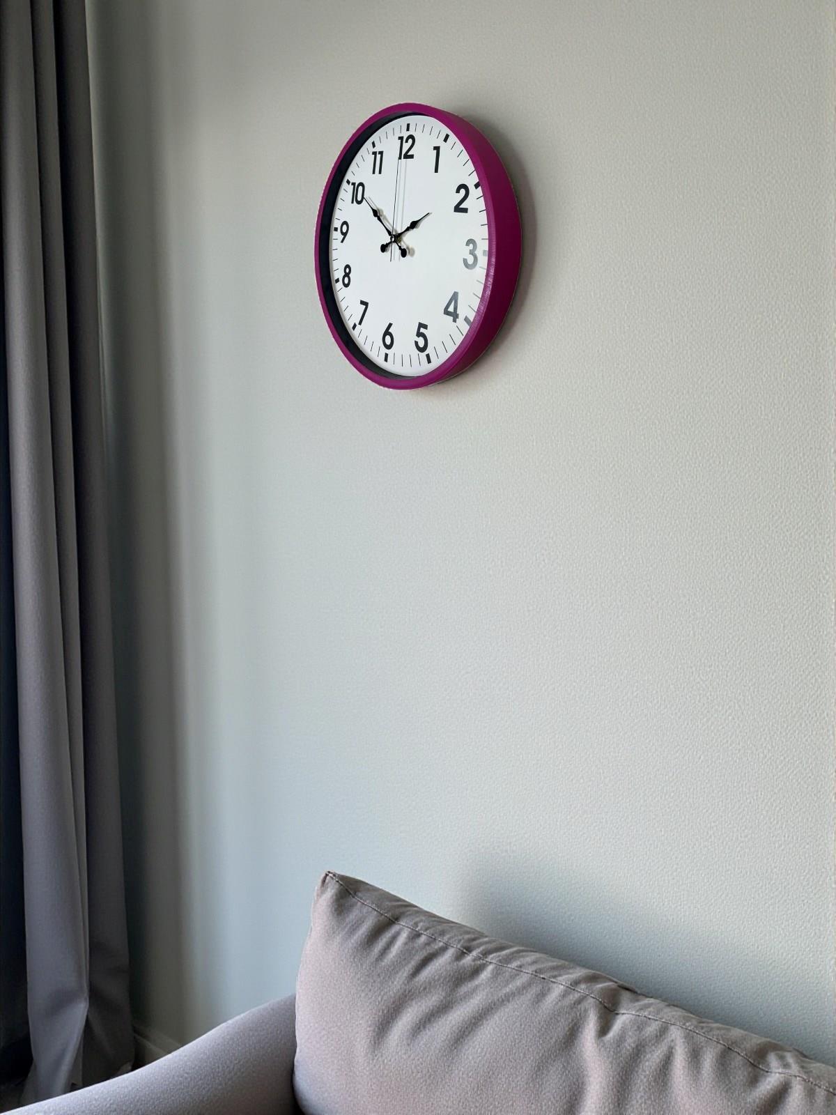 Zentime 36 Cm Pembe Dekoratif Duvar Saati