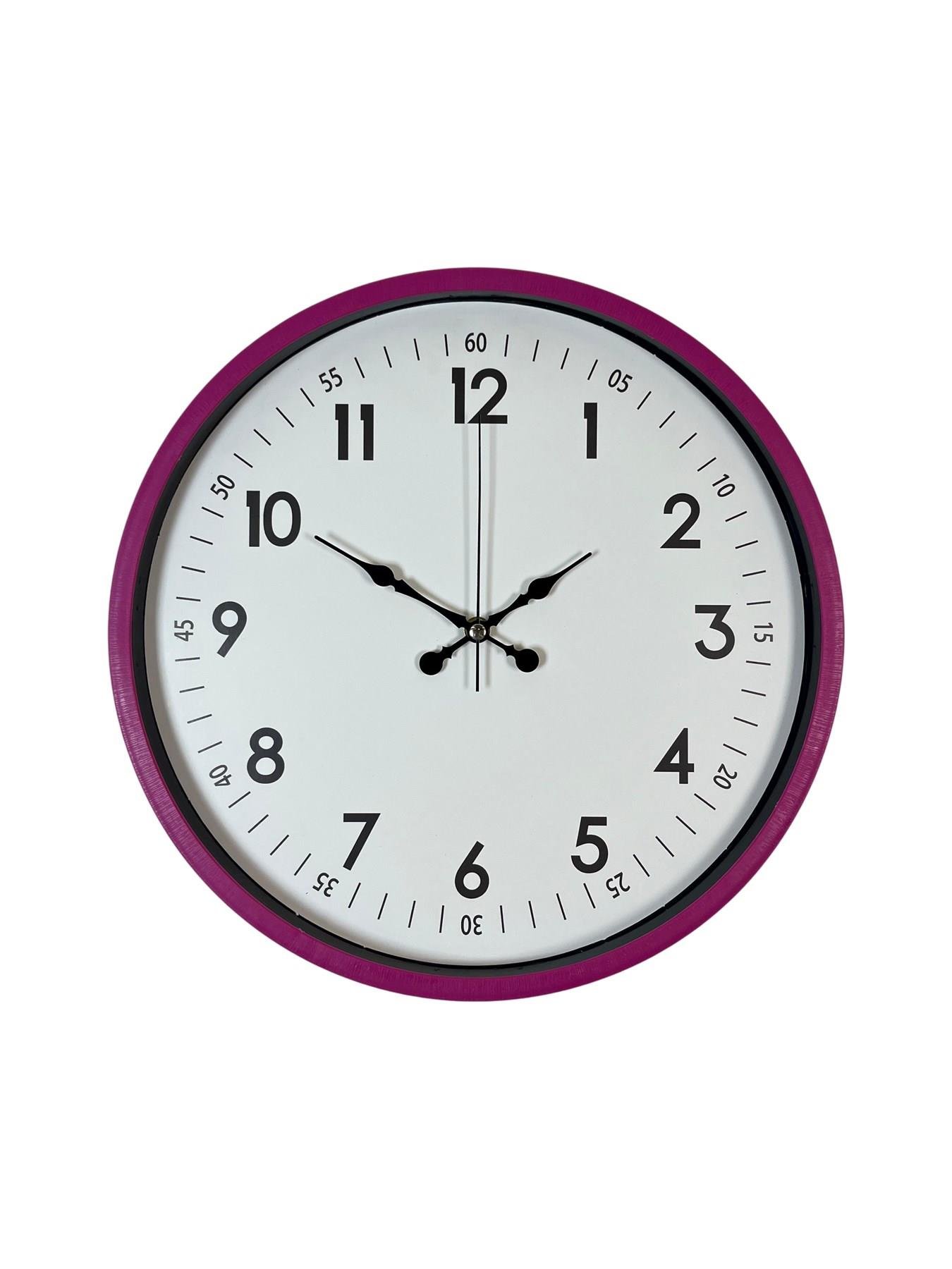 Zentime 36 Cm Pembe Dekoratif Duvar Saati
