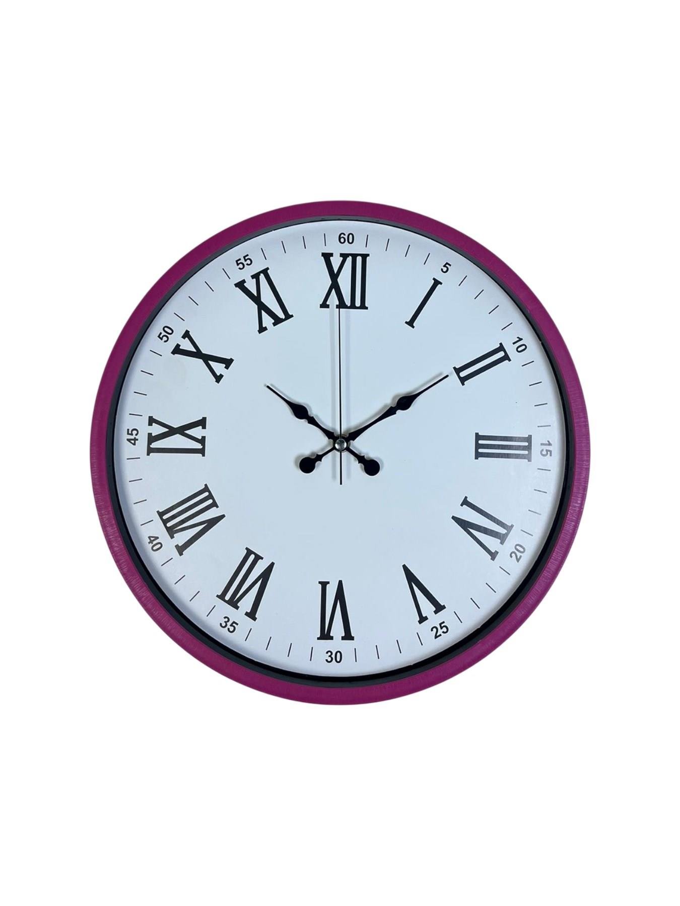 Zentime 36 Cm Pembe Dekoratif Duvar Saati