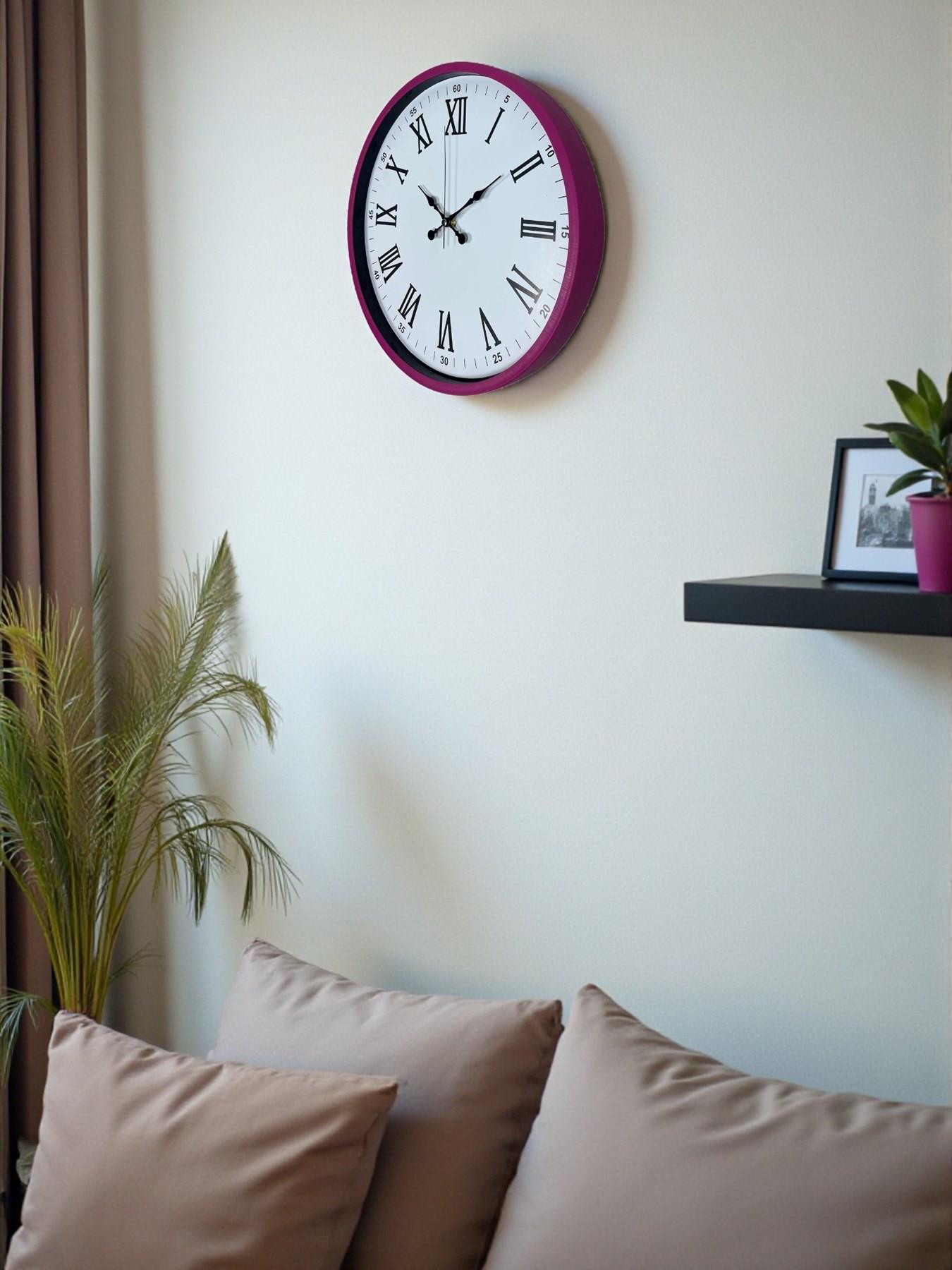 Zentime 36 Cm Pembe Dekoratif Duvar Saati