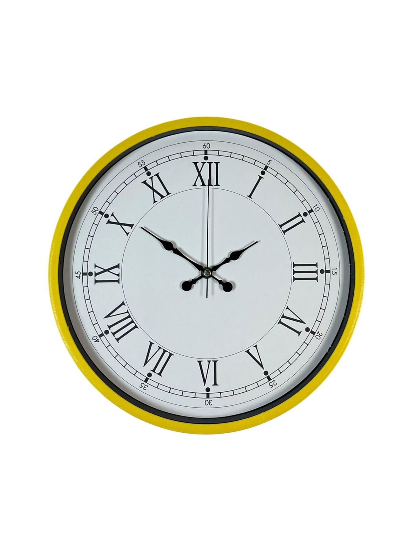 Zentime 36 Cm Sarı Dekoratif Duvar Saati