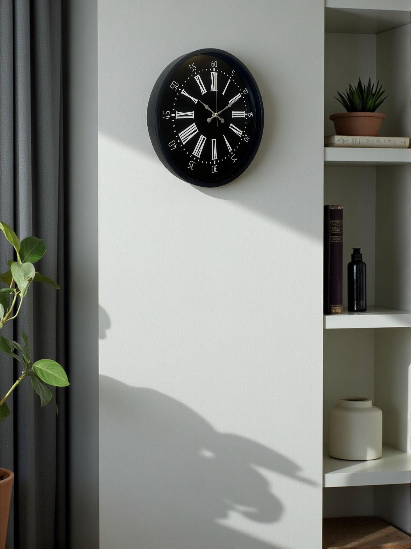 Zentime 36 Cm Siyah Dekoratif Duvar Saati