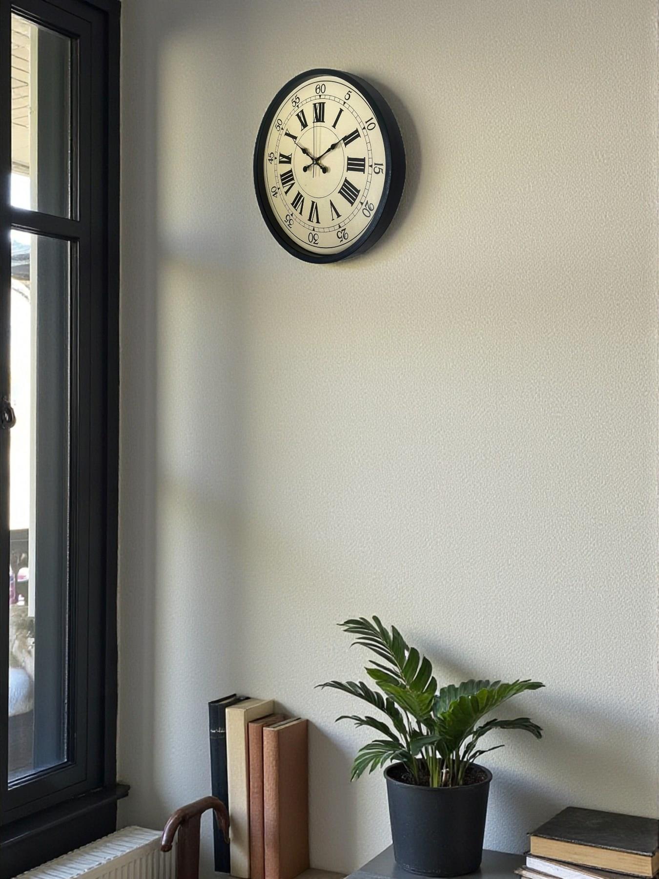 Zentime 36 Cm Siyah Dekoratif Duvar Saati