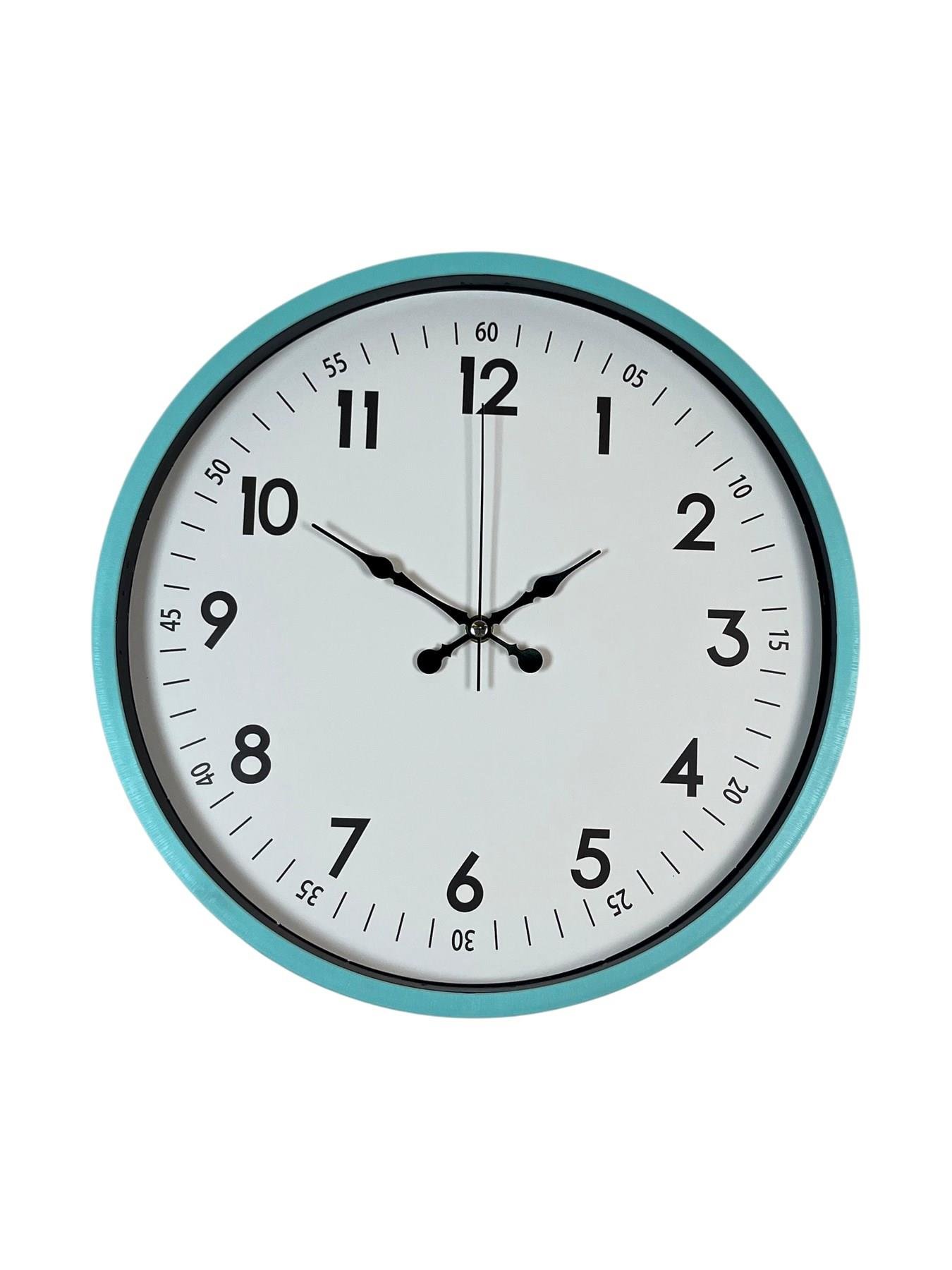 Zentime 36 Cm Turkuaz Dekoratif Duvar Saati