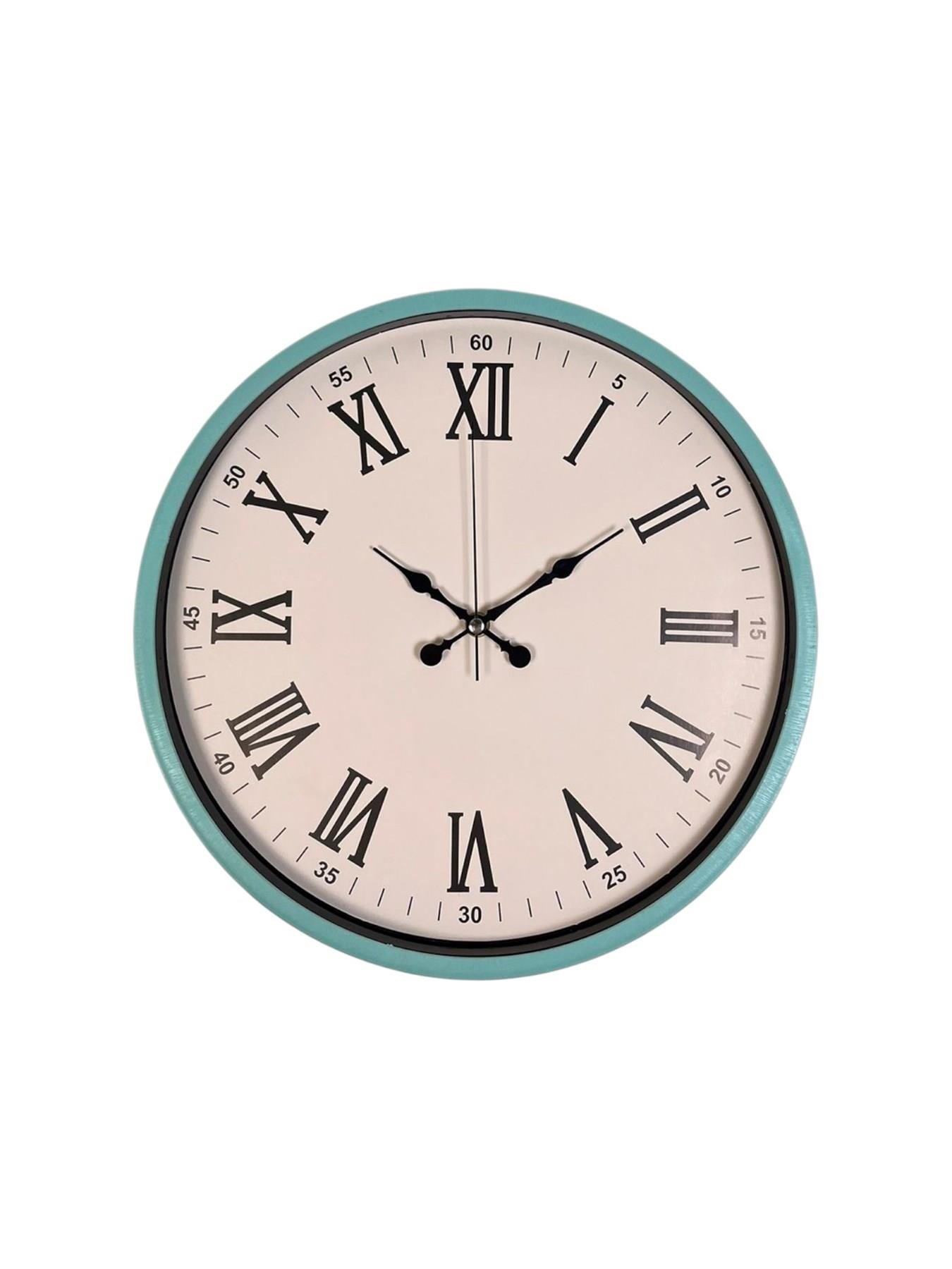 Zentime 36 Cm Turkuaz Dekoratif Duvar Saati