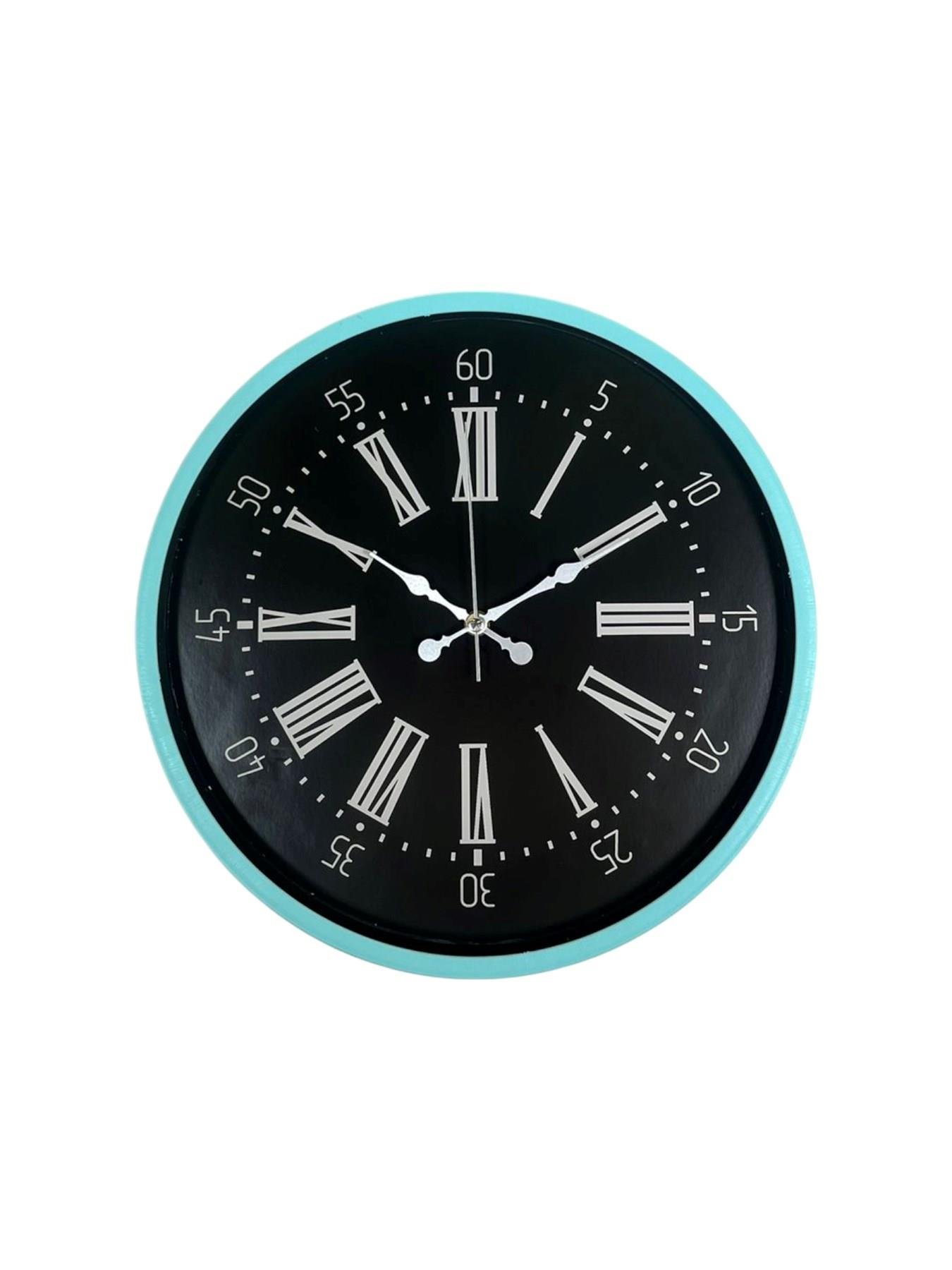 Zentime 36 Cm Turkuaz Dekoratif Duvar Saati