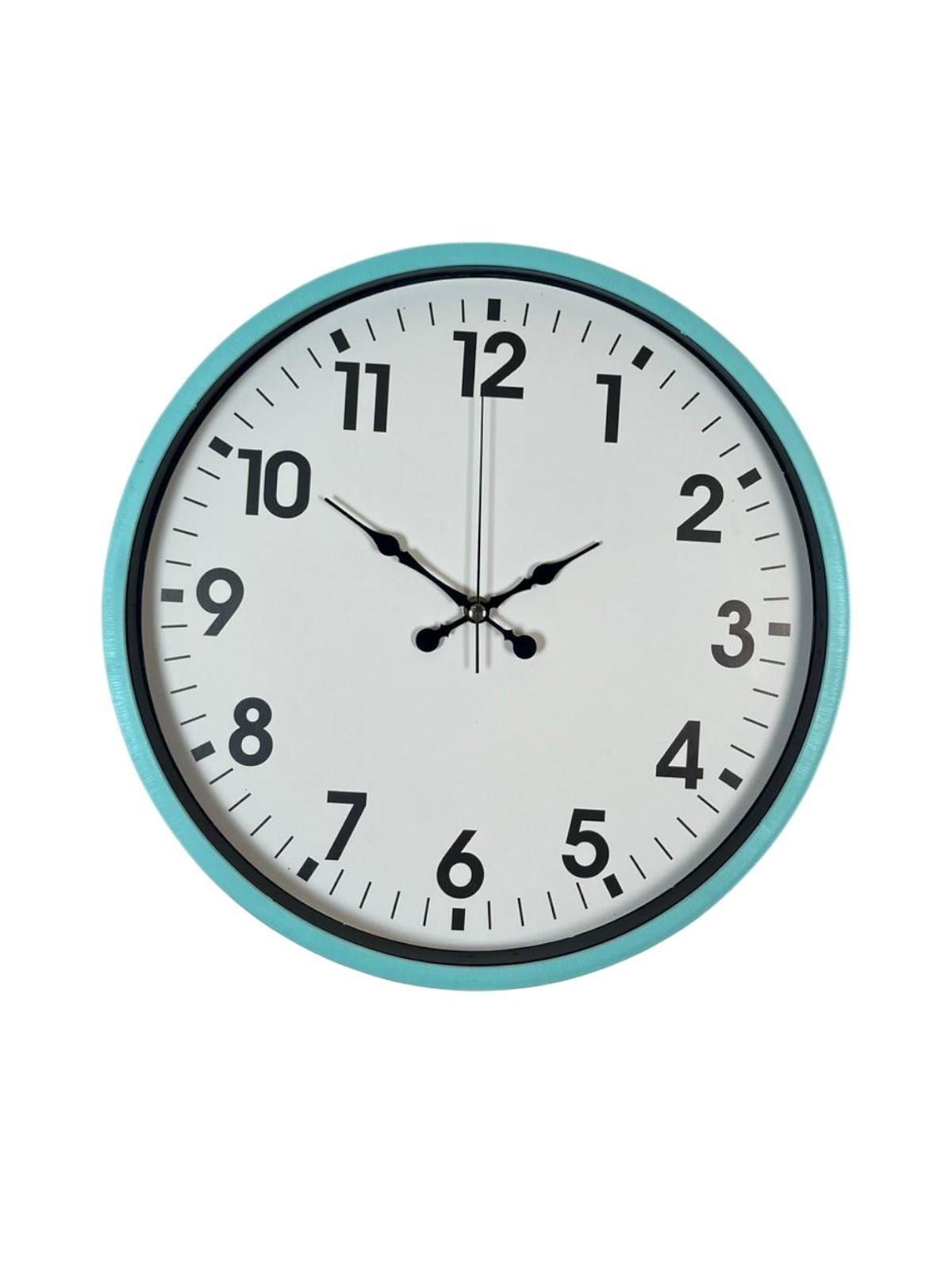 Zentime 36 Cm Turkuaz Dekoratif Duvar Saati