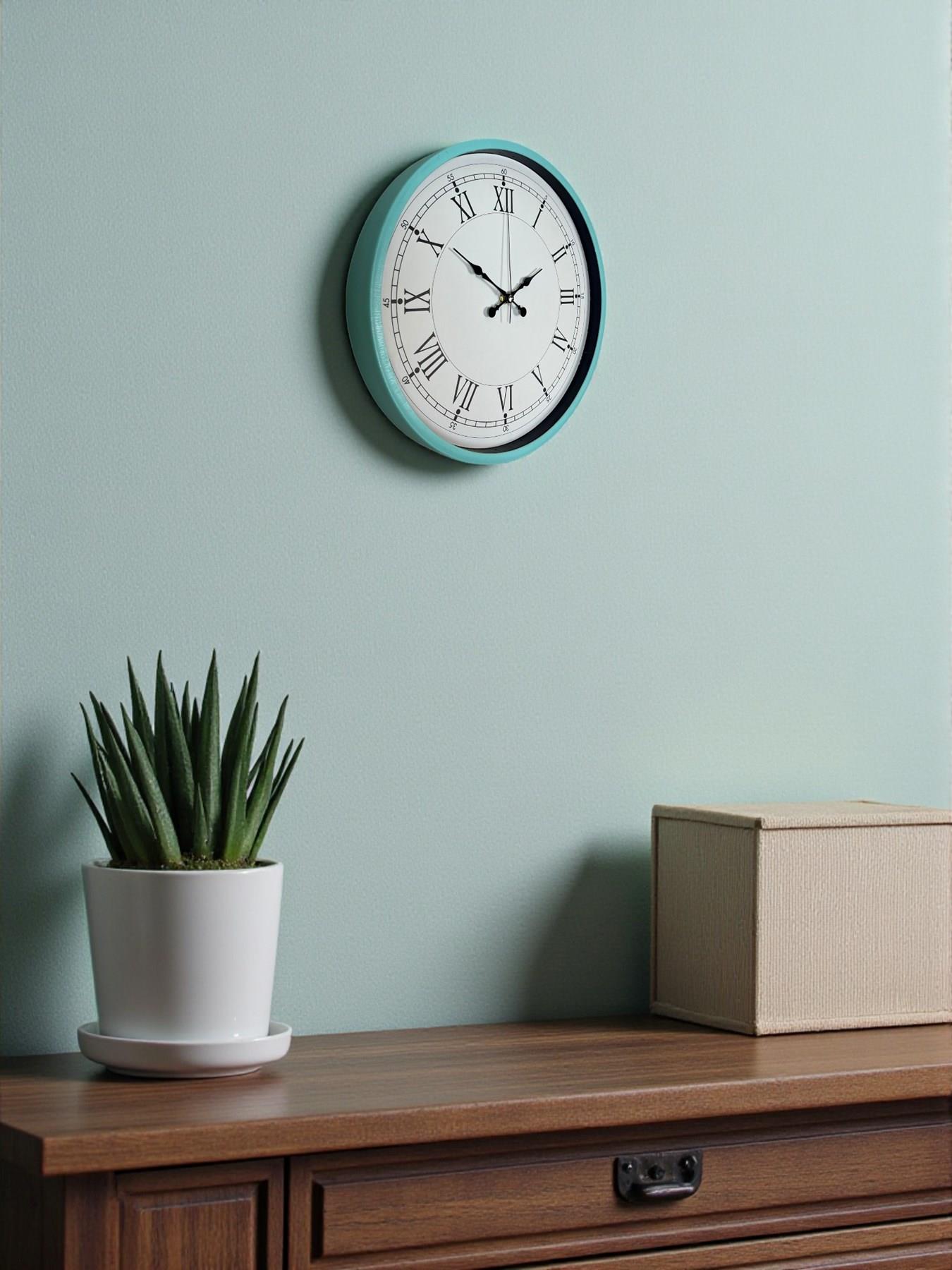 Zentime 36 Cm Turkuaz Dekoratif Duvar Saati